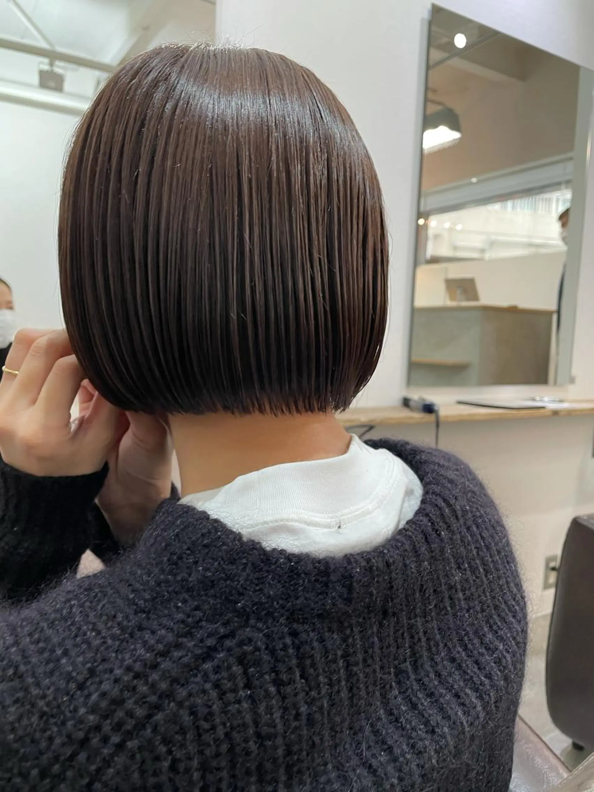 ショート カラー ボブ カット ヘアカラー トリートメント パーマ/透明感カラー /ボブ/吉田一生のヘアスタイル