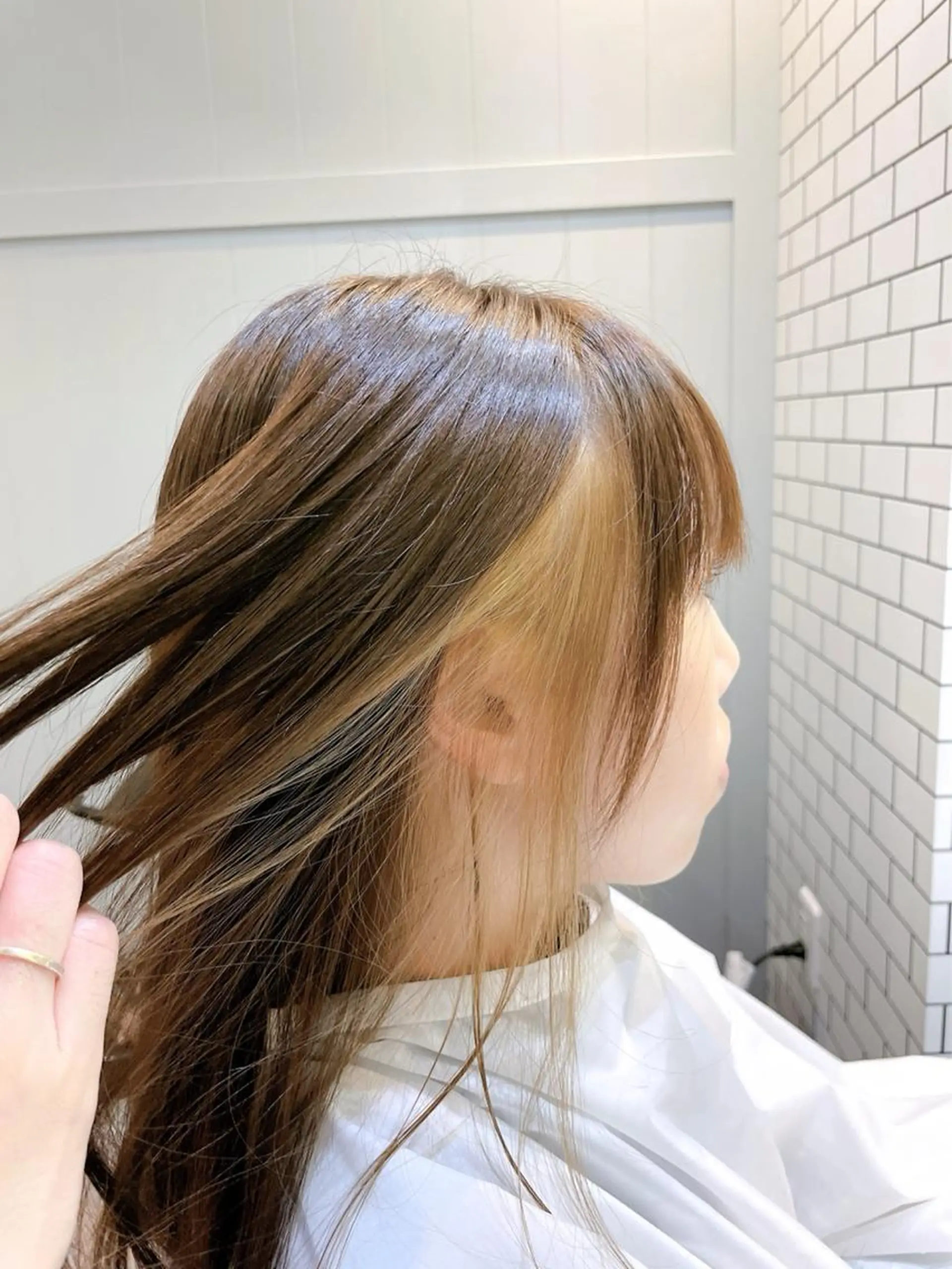 カラー バレイヤージュ ブリーチ ケアブリーチ ダブルカラー イヤリングカラー ✨ハイトーン✨ダブル カラー✨シバサキのヘアスタイル