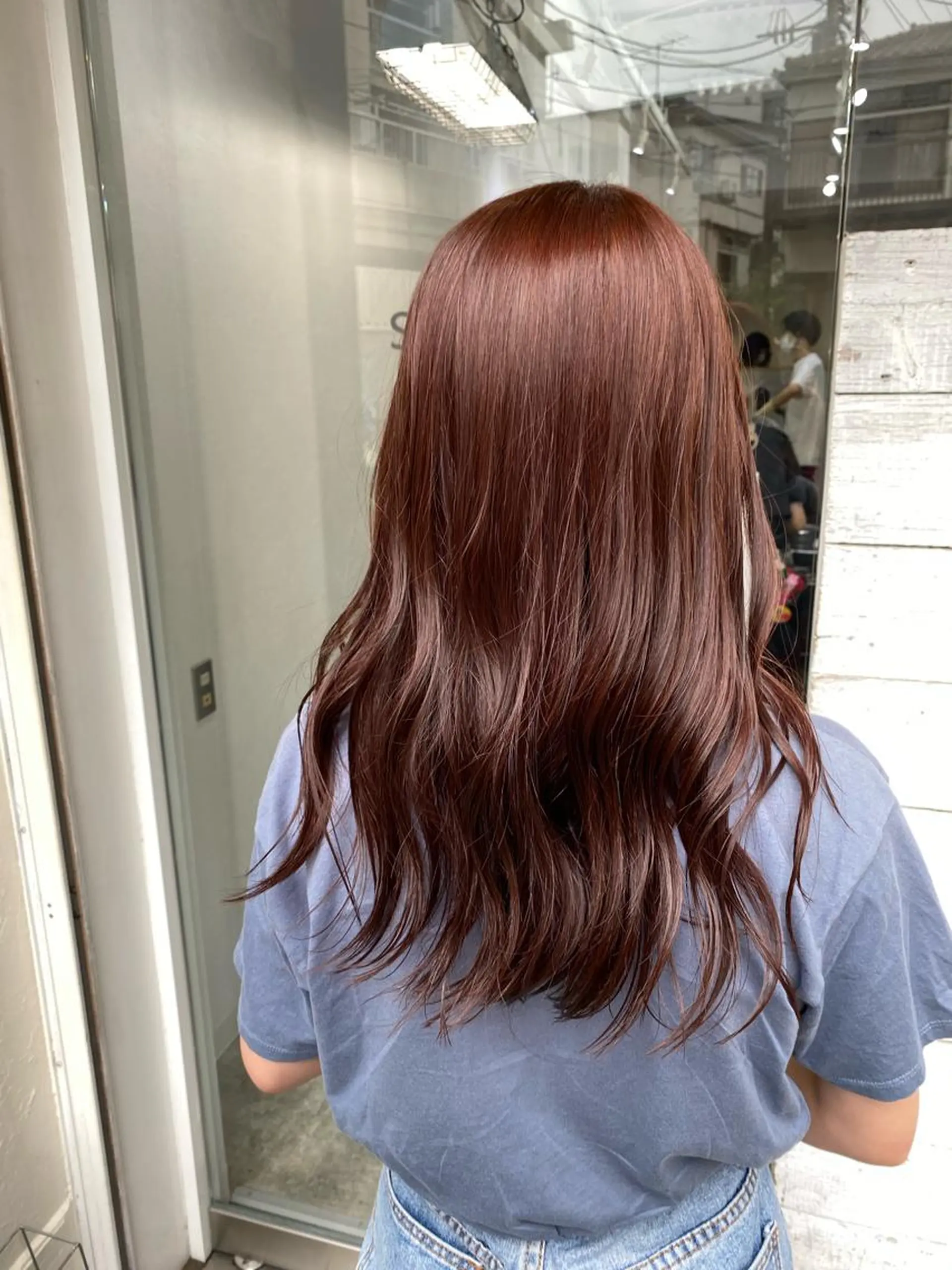 ロング カラー ブラウンカラー ピンクカラー ピンクブラウン ヘアカラー トリートメント 森貴裕/ベージュ/ パーマ/オリーブのヘアスタイル