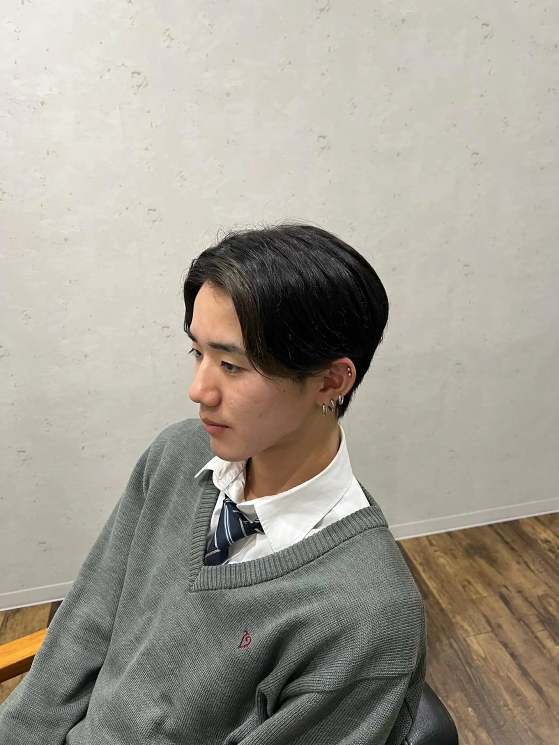 ショート メンズ センターパート ナチュラルカラー 錦糸町【三橋衿奈】のヘアスタイル