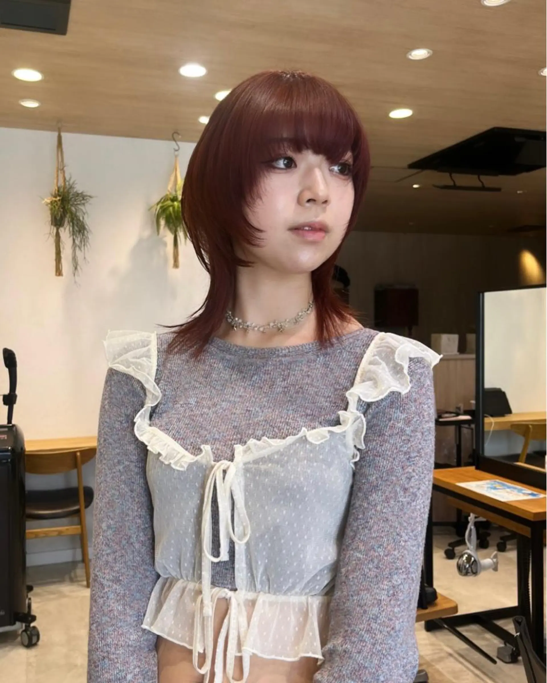 セミロング カラー カット ヘアカラー 産休中です 艶カラー♡オカのヘアスタイル