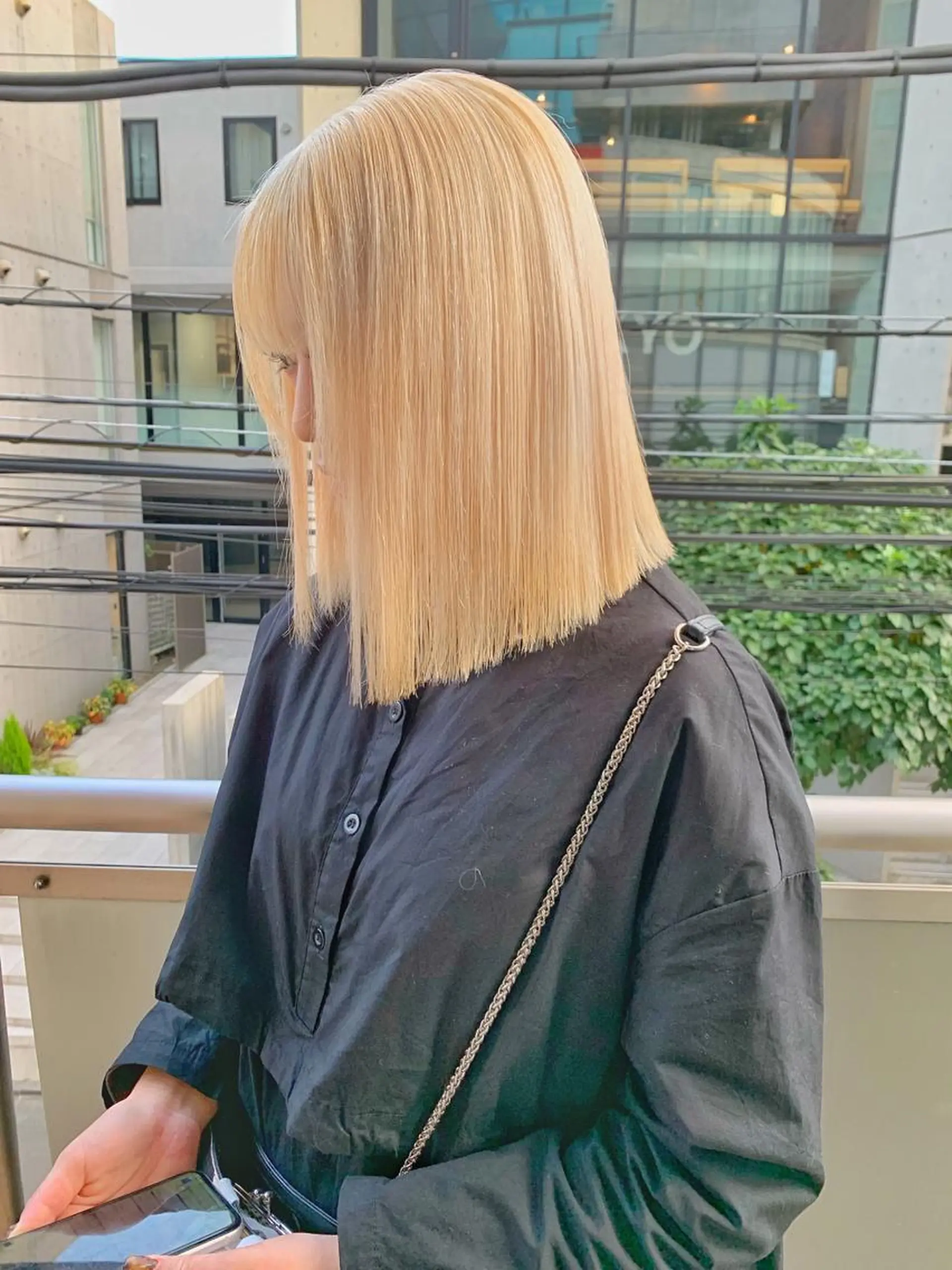 ミディアム ハイトーンNo.1✨ パーマ✨イマイタツヤのヘアスタイル