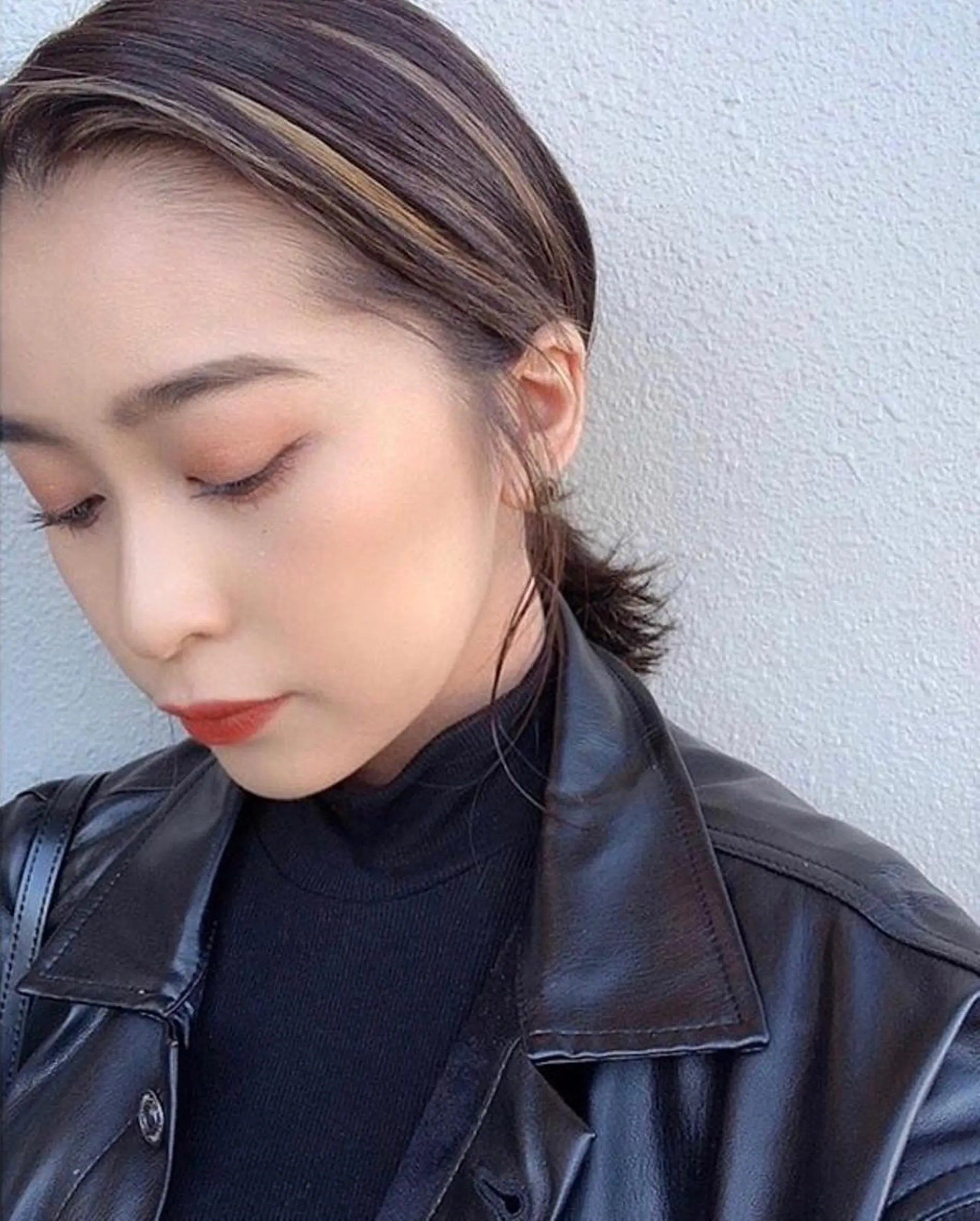 ミディアム カラー カット ヘアカラー 千葉 慎也のヘアスタイル