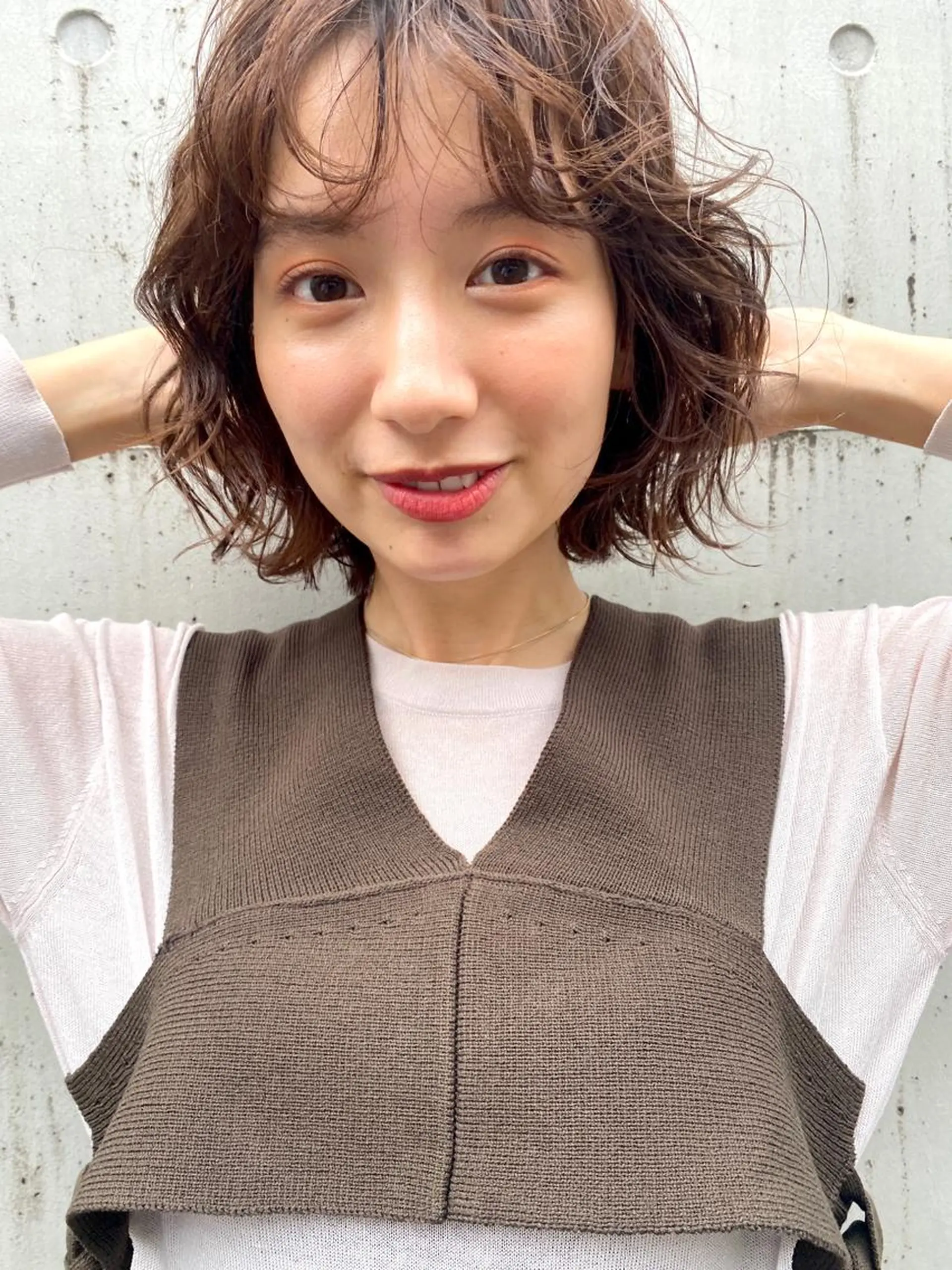 ショート カラー パーマ ヘアアレンジ 髪質改善カラー&TR 縮毛矯正/弱酸性矯正のヘアスタイル