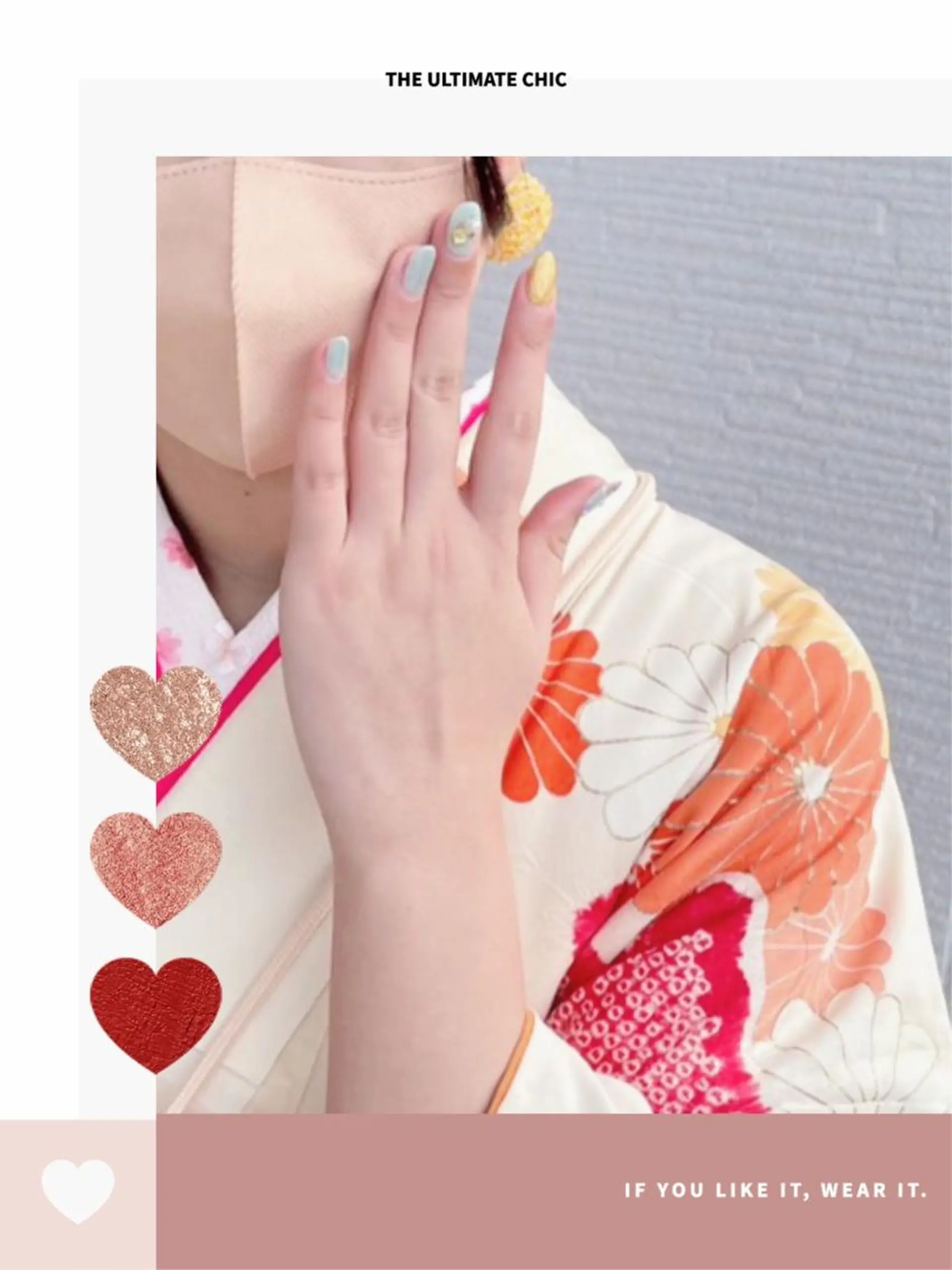ネイル 成人式 フラワーネイル マグネットネイル ミラーネイル mina Nailのネイルデザイン