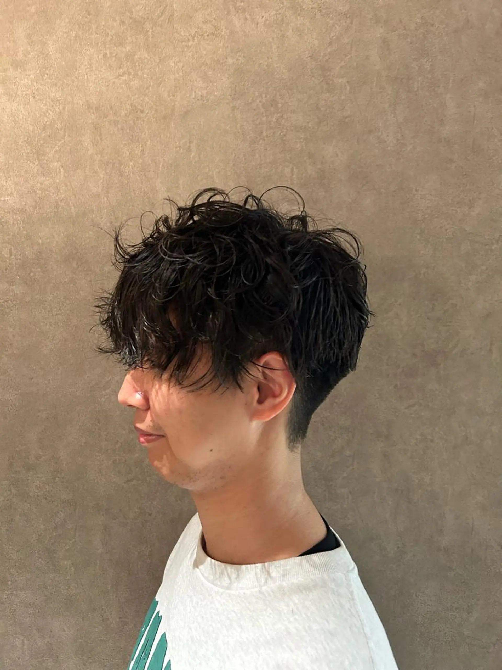 ショート パーマ メンズ カット パーマ メンズヘア/透明感 カラー/ayatoのヘアスタイル