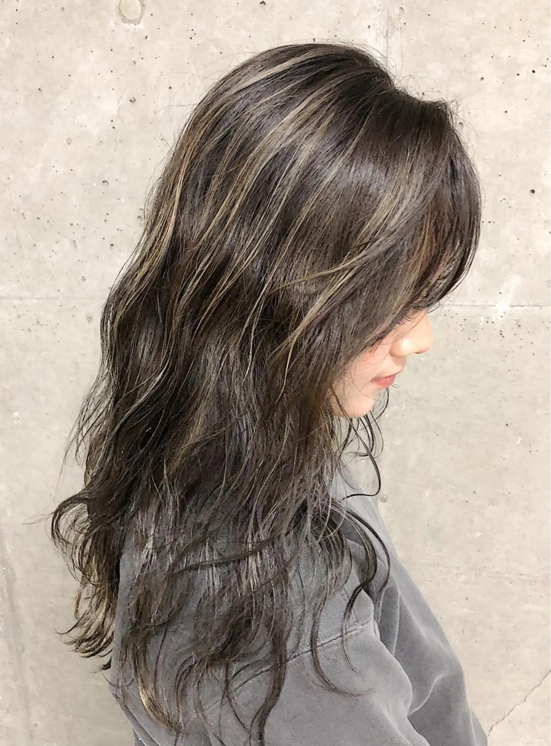 ロング カラー ハイライトカラー ハイライト ノンダメージ髪質改善 カラー💎/KURAのヘアスタイル