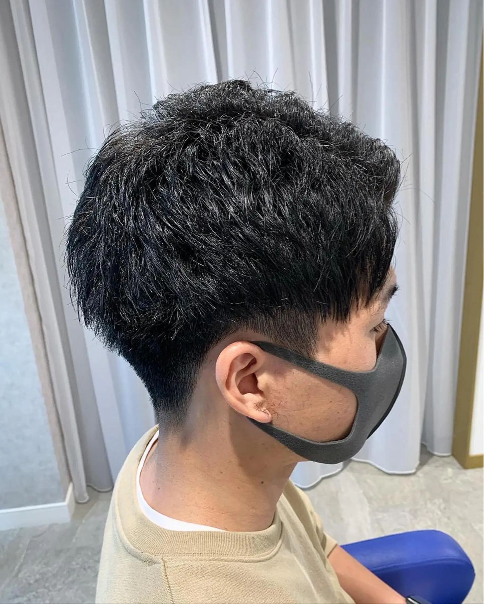 ショート メンズ アップバング 刈り上げ ショートヘア メンズパーマ職人 加藤 弘貴のヘアスタイル