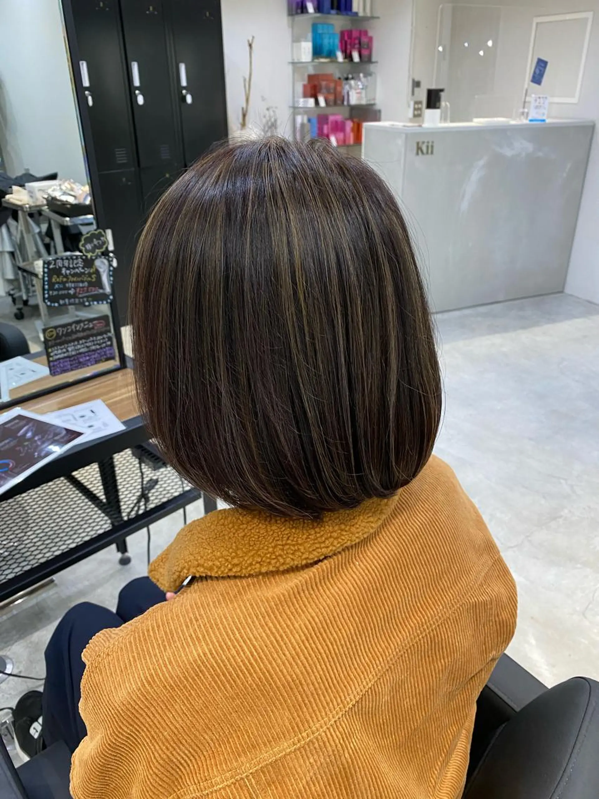 ショート カラー ブラウンカラー ハイライトカラー ピンクカラー ピンクブラウン ハイライト 🌿中西 きょうか🌿のヘアスタイル