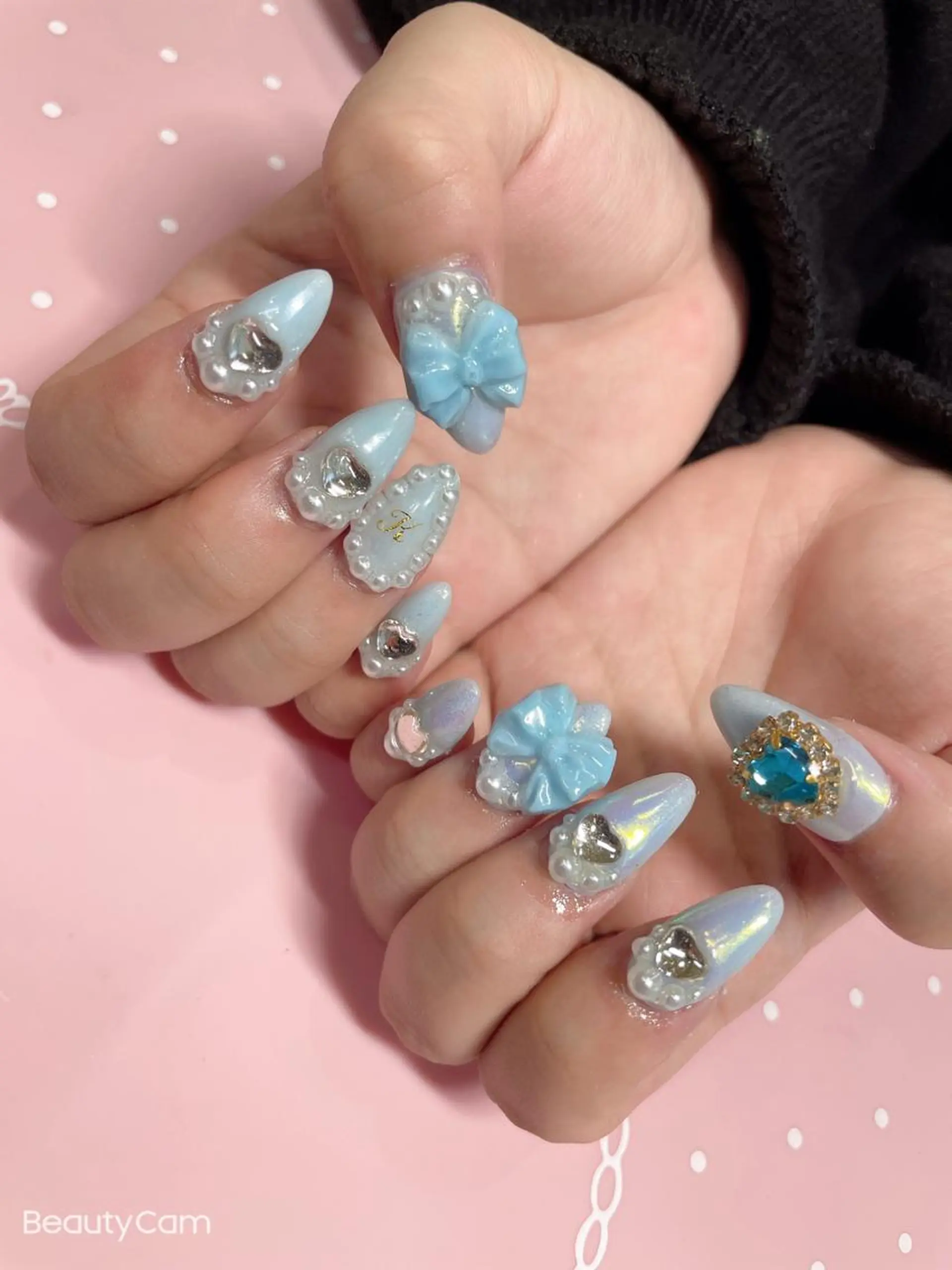 ミディアム ネイル ハンドネイル 《LB》ラブリエ Nail&eyeのマツエク・マツパデザイン