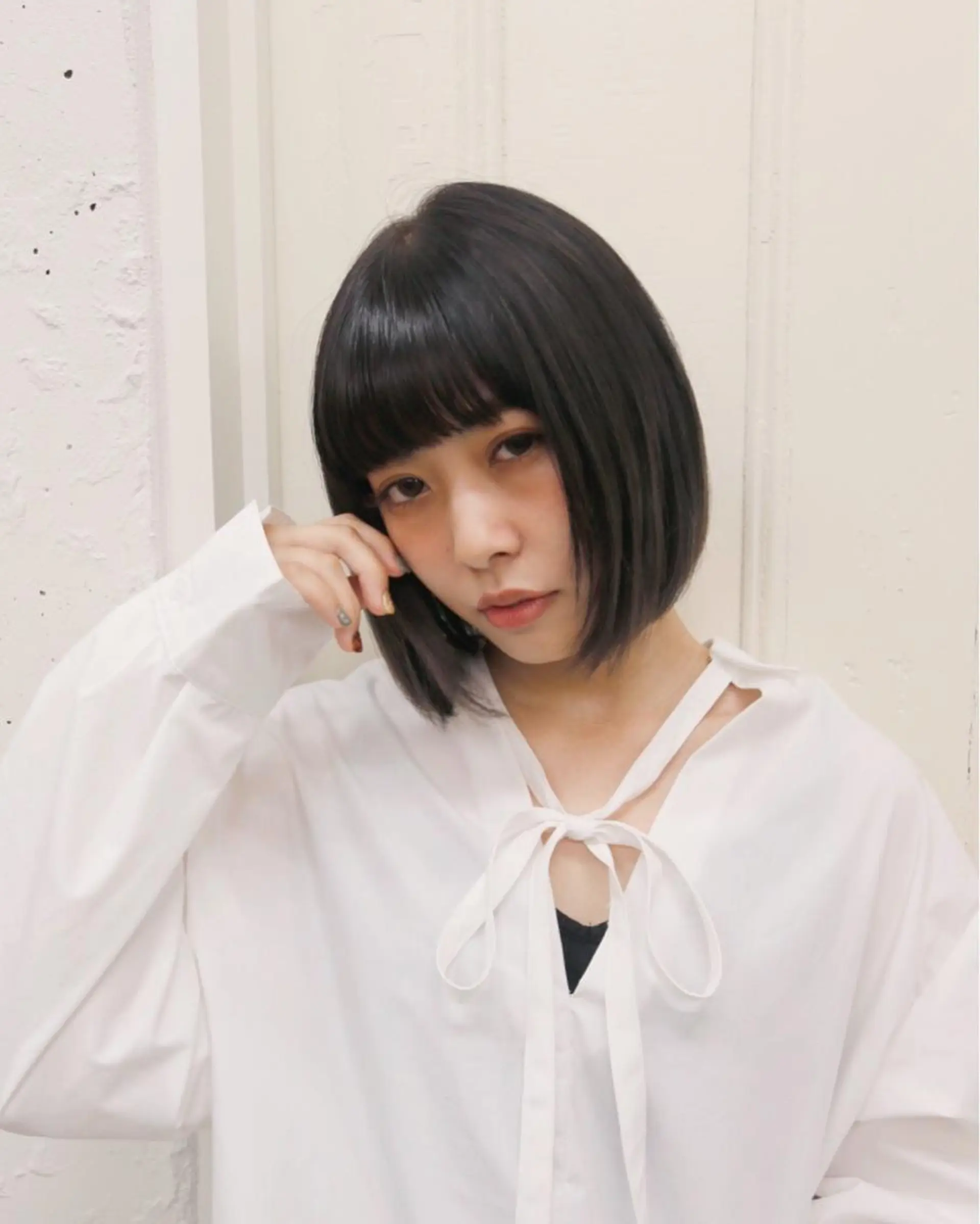 ショート カラー ダークグレー ダークグレージュ グレージュ ボブ ヘアカラー トリートメント 山口 悟のヘアスタイル