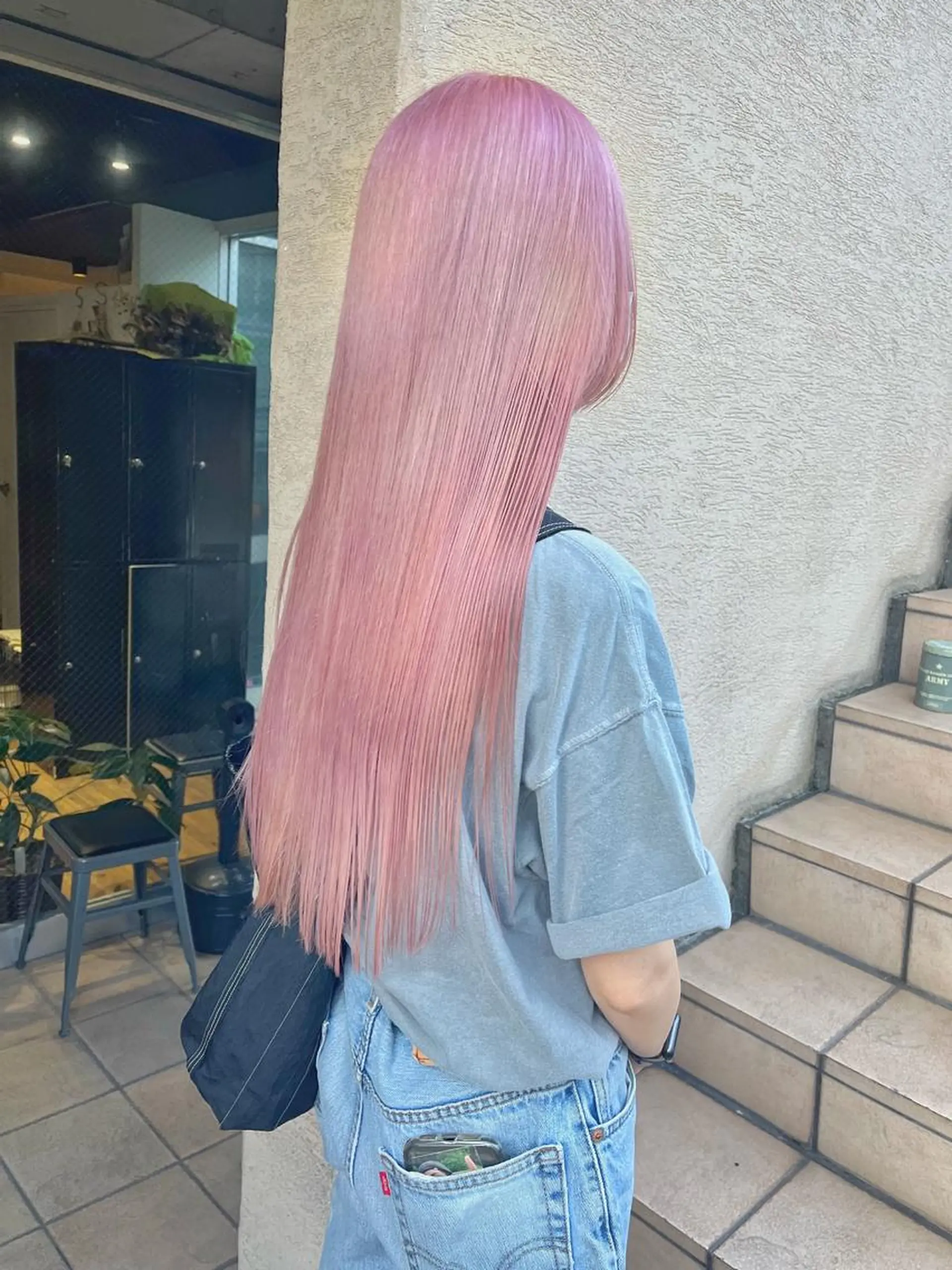 ロング ヘアカラー ハイトーンNo.1✨ パーマ✨イマイタツヤのヘアスタイル