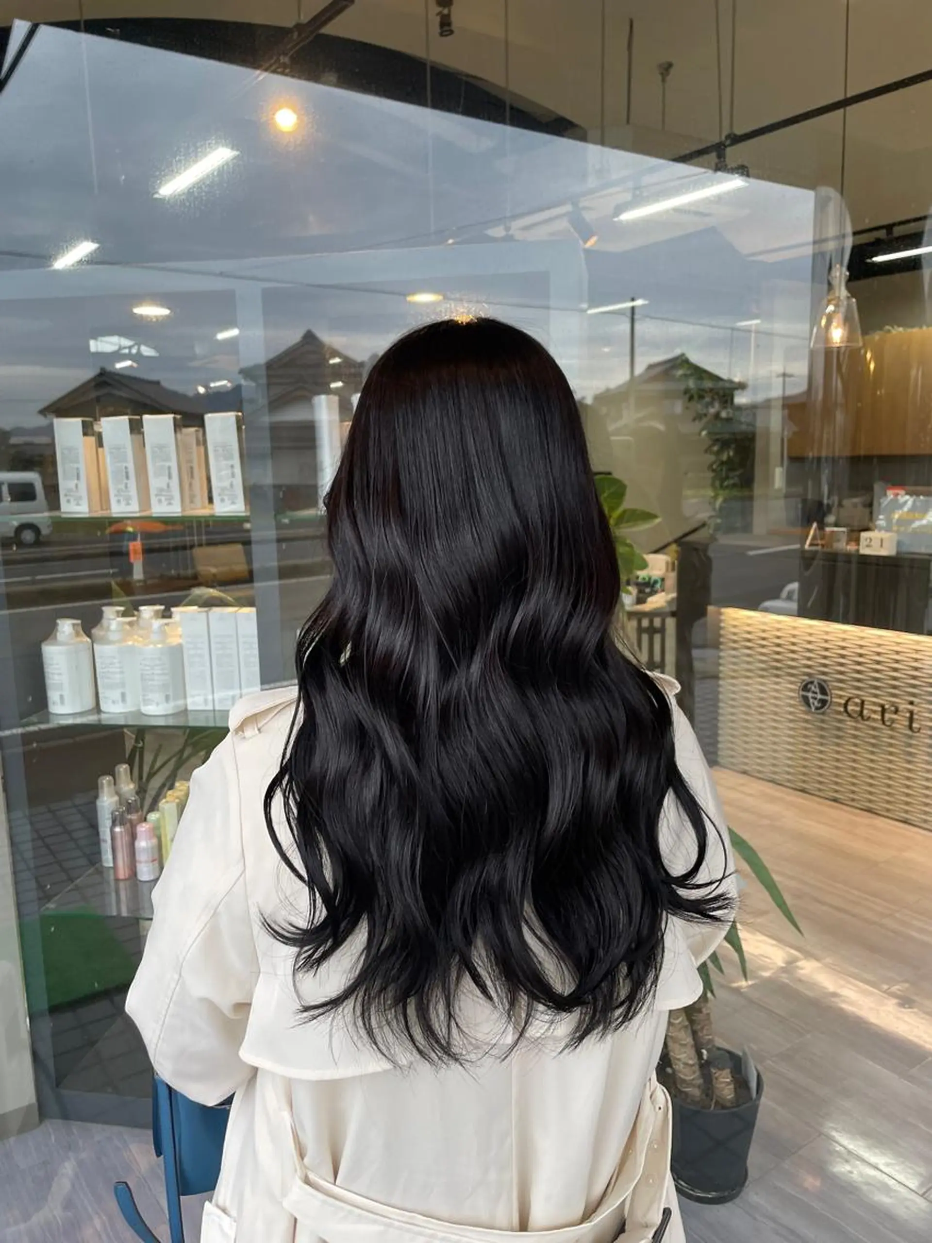 ロング カラー ヨシンモリ 韓国風ヘア マキノ キョウカのヘアスタイル