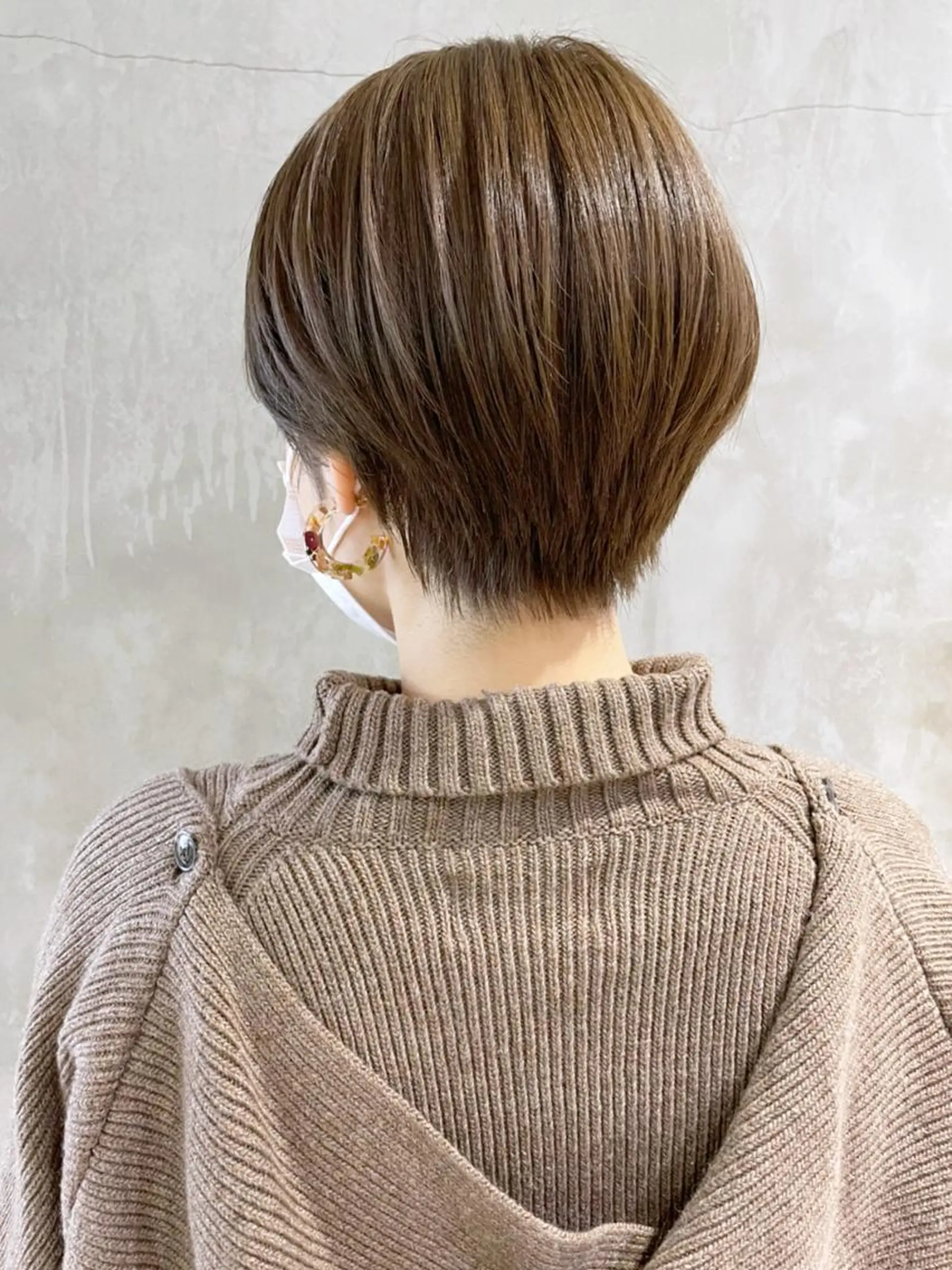 ショート カラー パーマ ヘアアレンジ 丸みショート ショートヘア ITbyALBUM 松戸のヘアスタイル