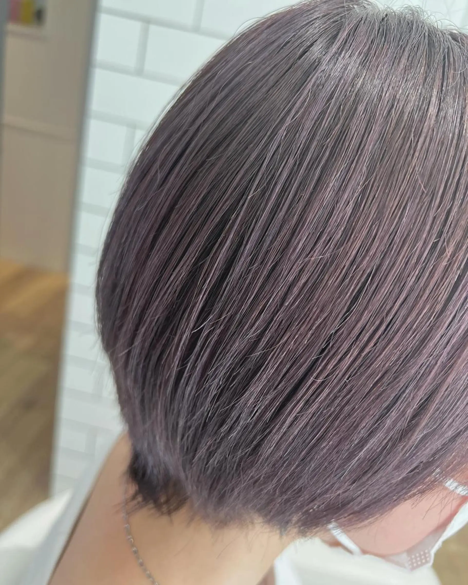 セミロング ピンクラベンダー 🥛洒落髪小顔cut なら龍崎🥛のヘアスタイル