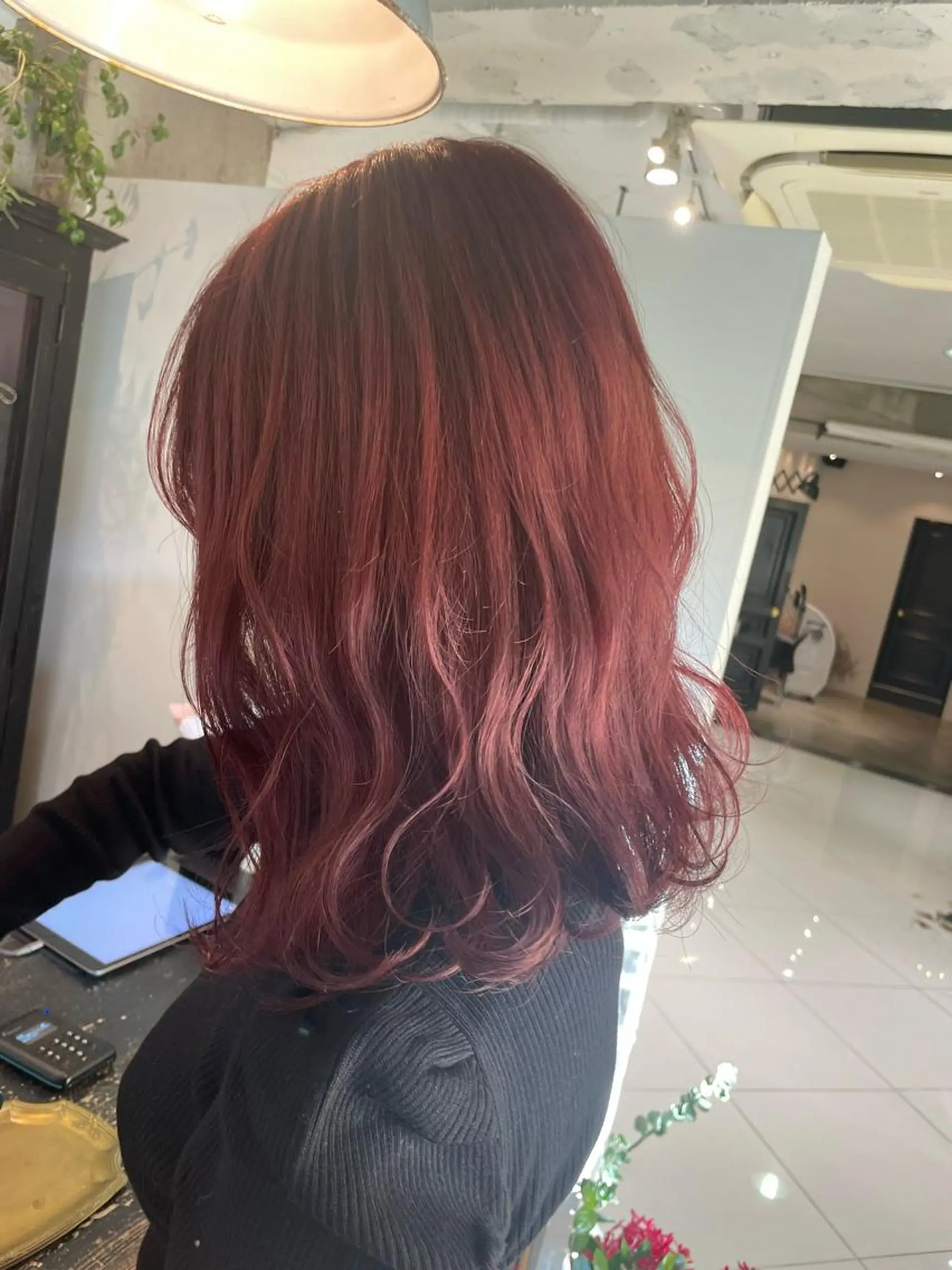 カラー ブリーチ カシス カットモデル 募集中/アスカのヘアスタイル