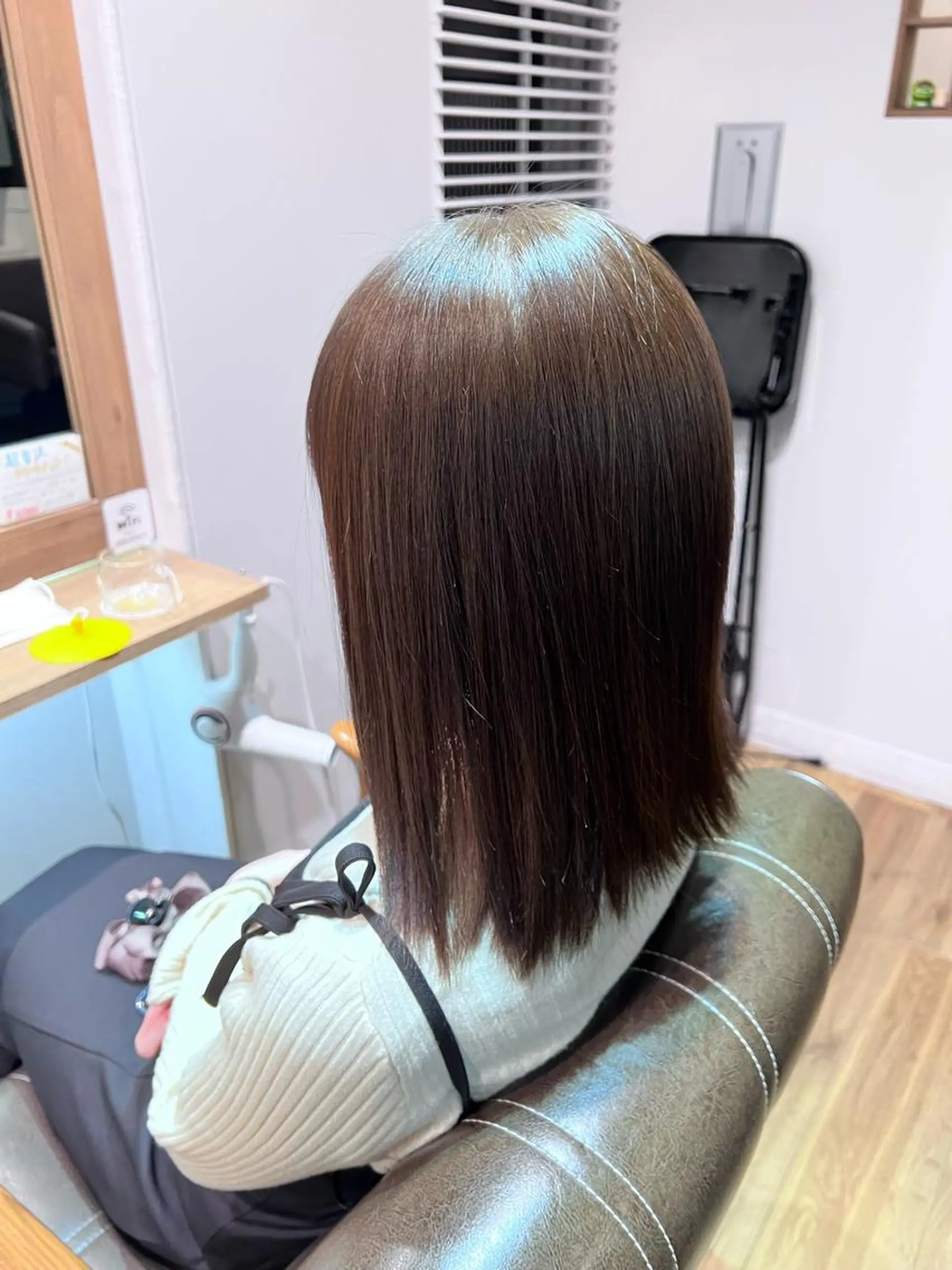 セミロング カラー ベージュカラー ヘアカラー トリートメント ツキダテ ユイのヘアスタイル