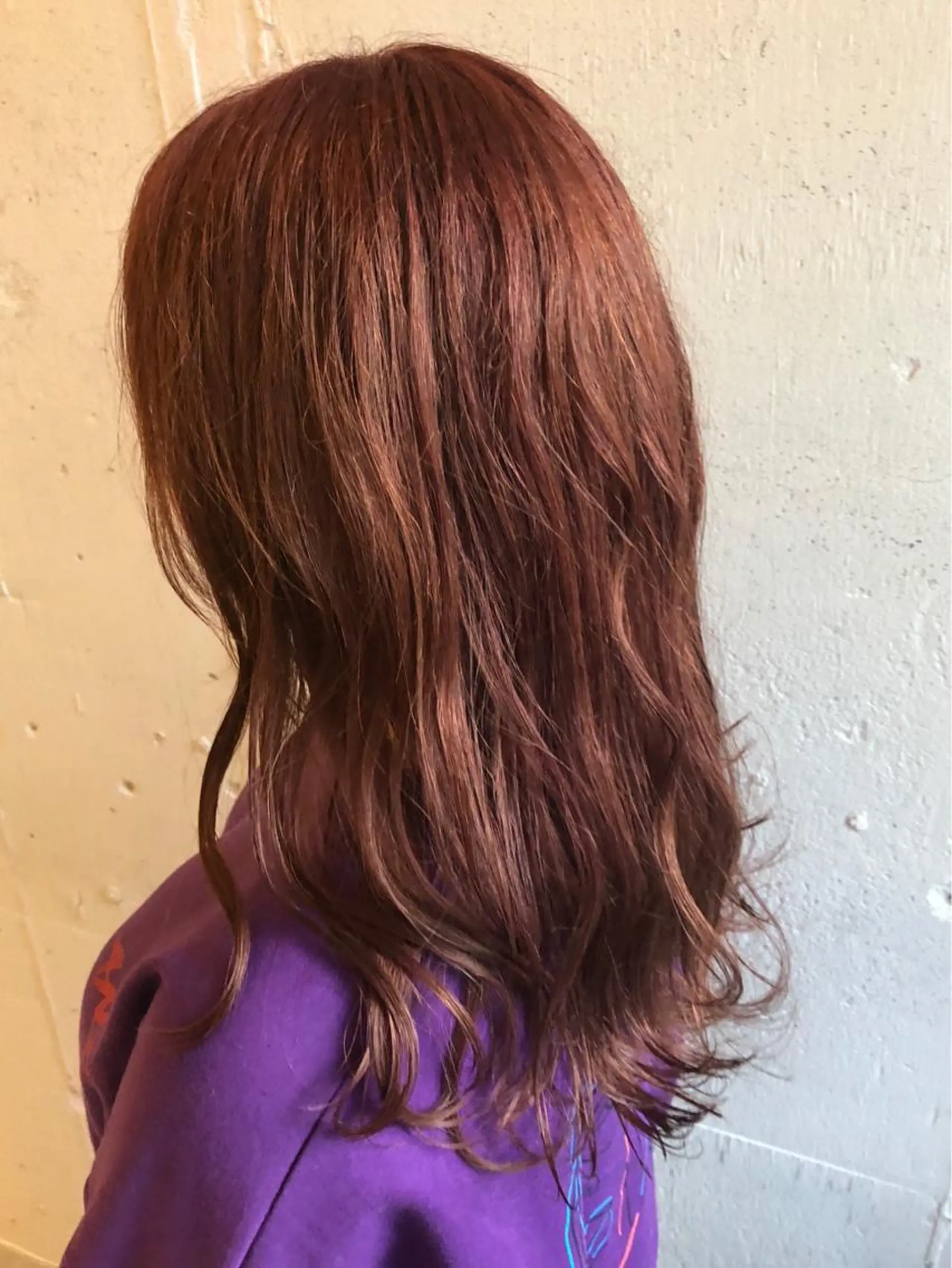 セミロング ヘアカラー フジサキ ケンのヘアスタイル