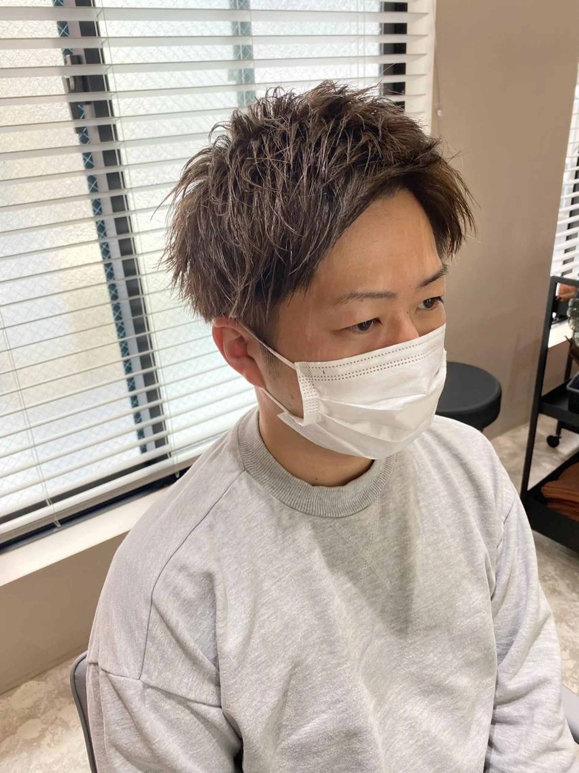メンズ アップバング 梅田中崎町メンズ 美容師ユースケのヘアスタイル