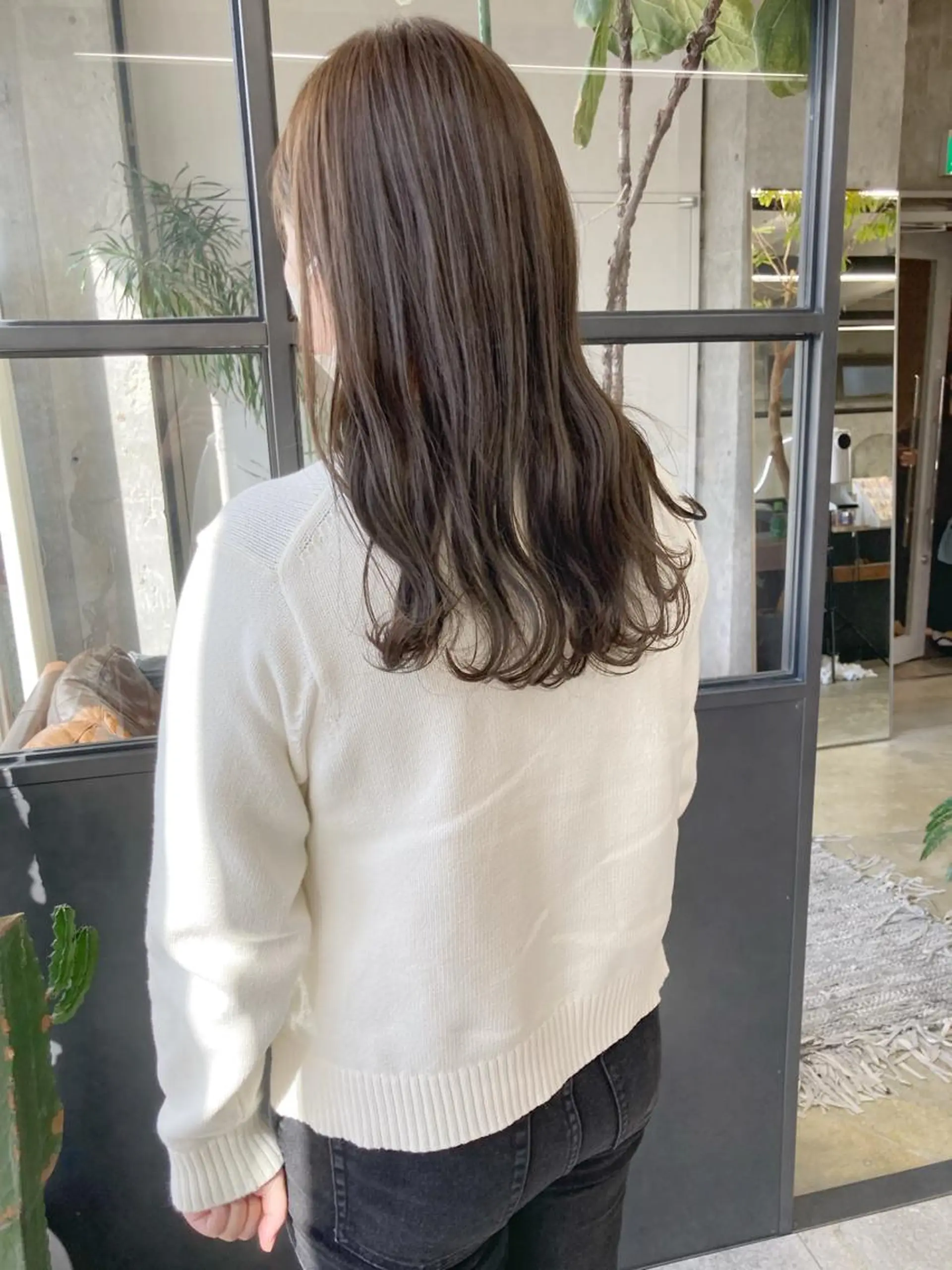 セミロング カラー グレージュ カット 縮毛矯正 小木曽智美 /ボブ/ショートのヘアスタイル