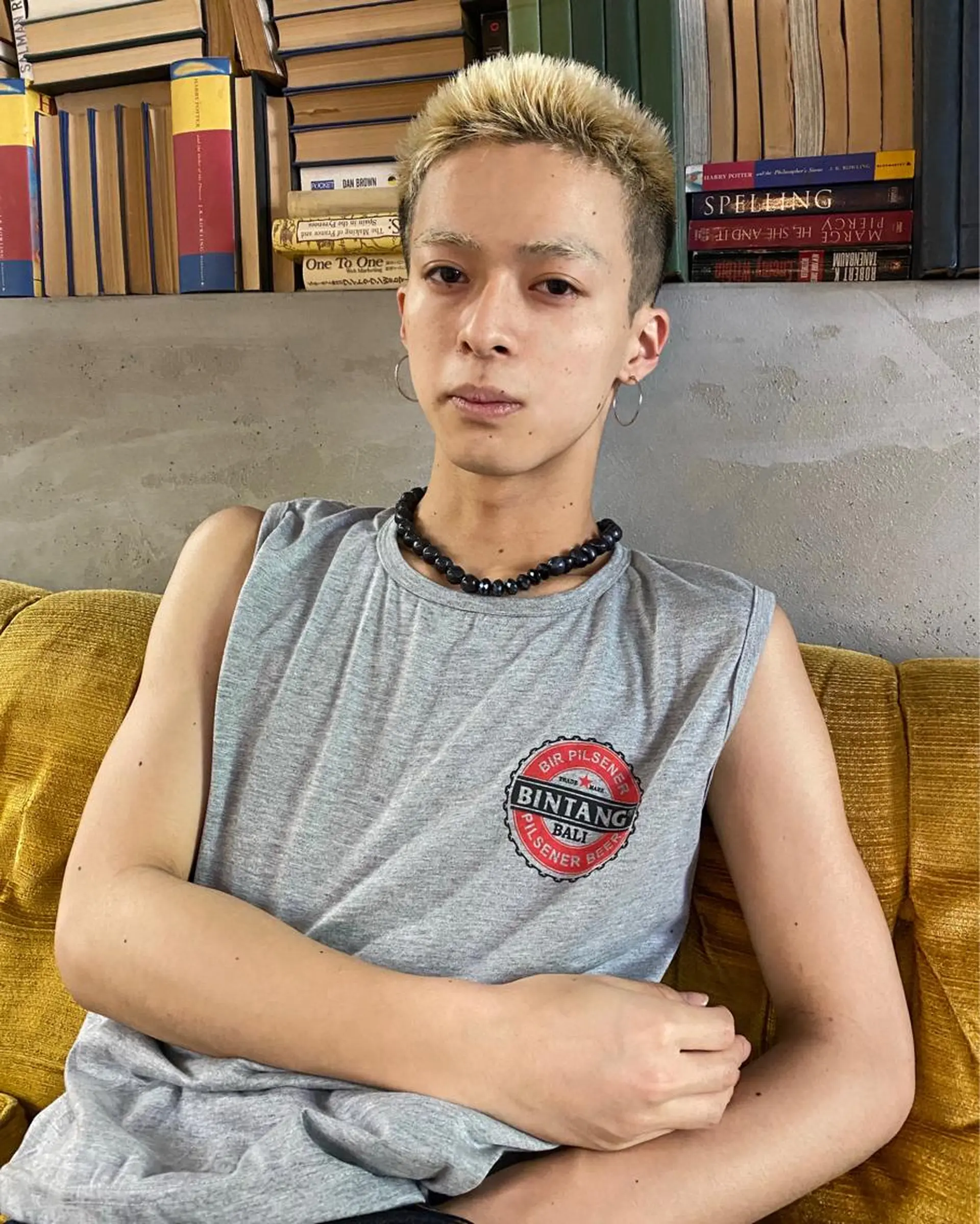 カラー メンズ パーマ、髪質改善 カズマのヘアスタイル