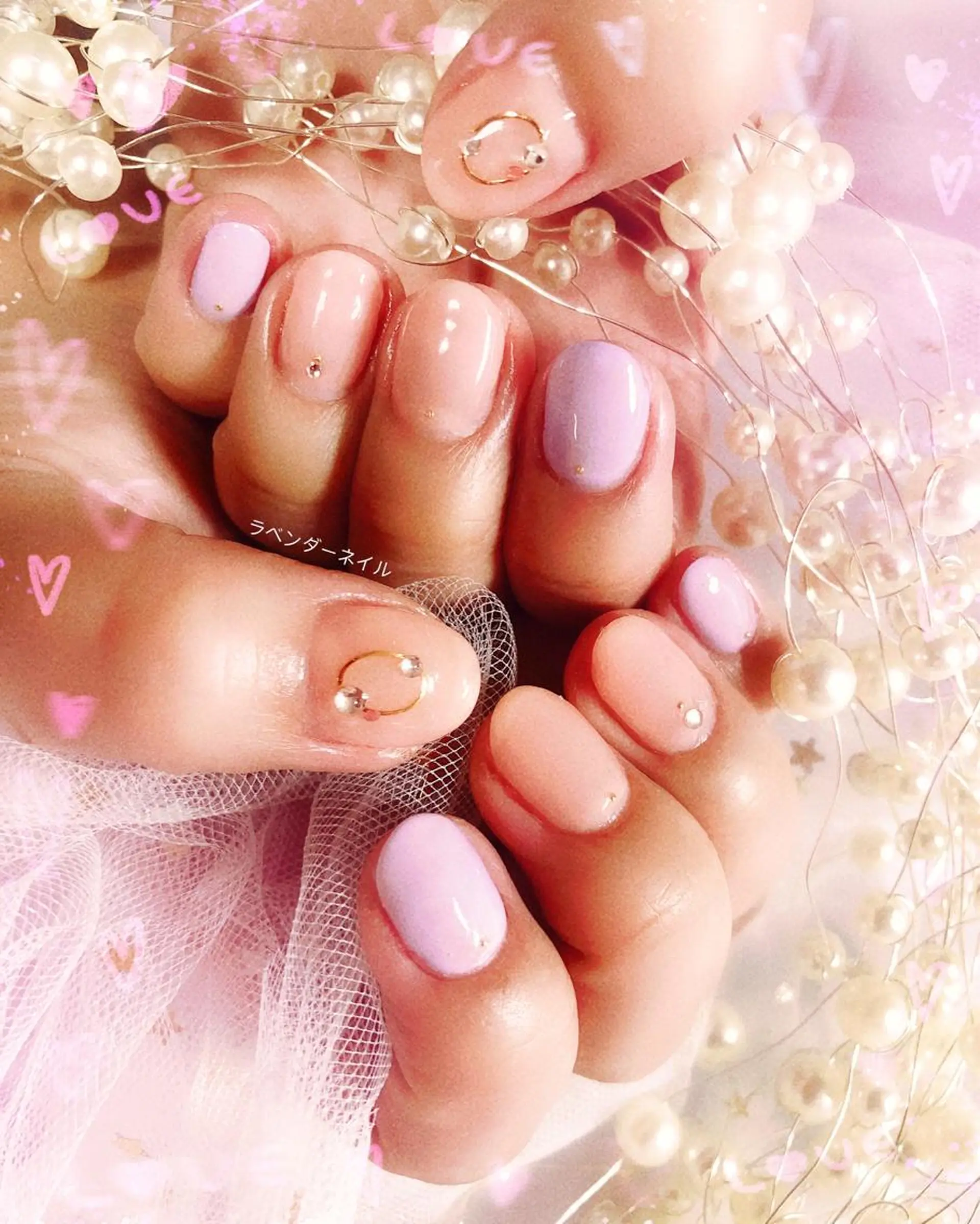 ネイル ラベンダー💖日暮里 ルル💖ネイルのネイルデザイン