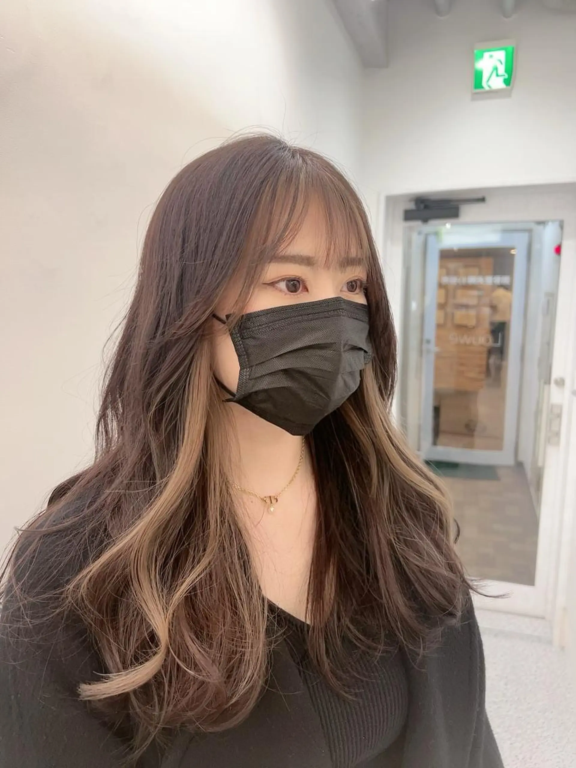 ロング カラー ミストバング  フェイスフレーミング 韓国ヘア☁️ mitsukiのヘアスタイル