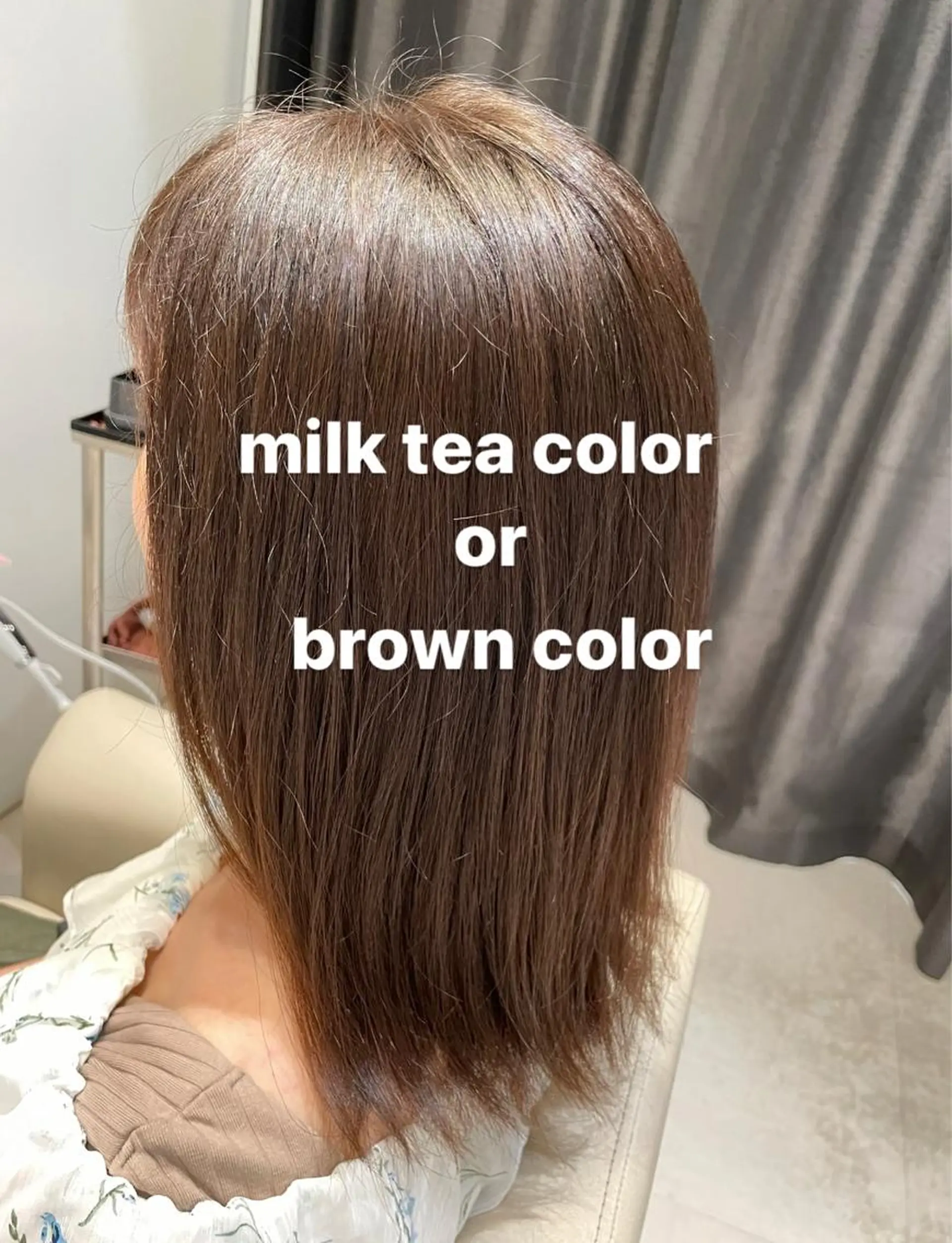 セミロング k-twoたき✨艶感 カラー／美髪矯正のヘアスタイル