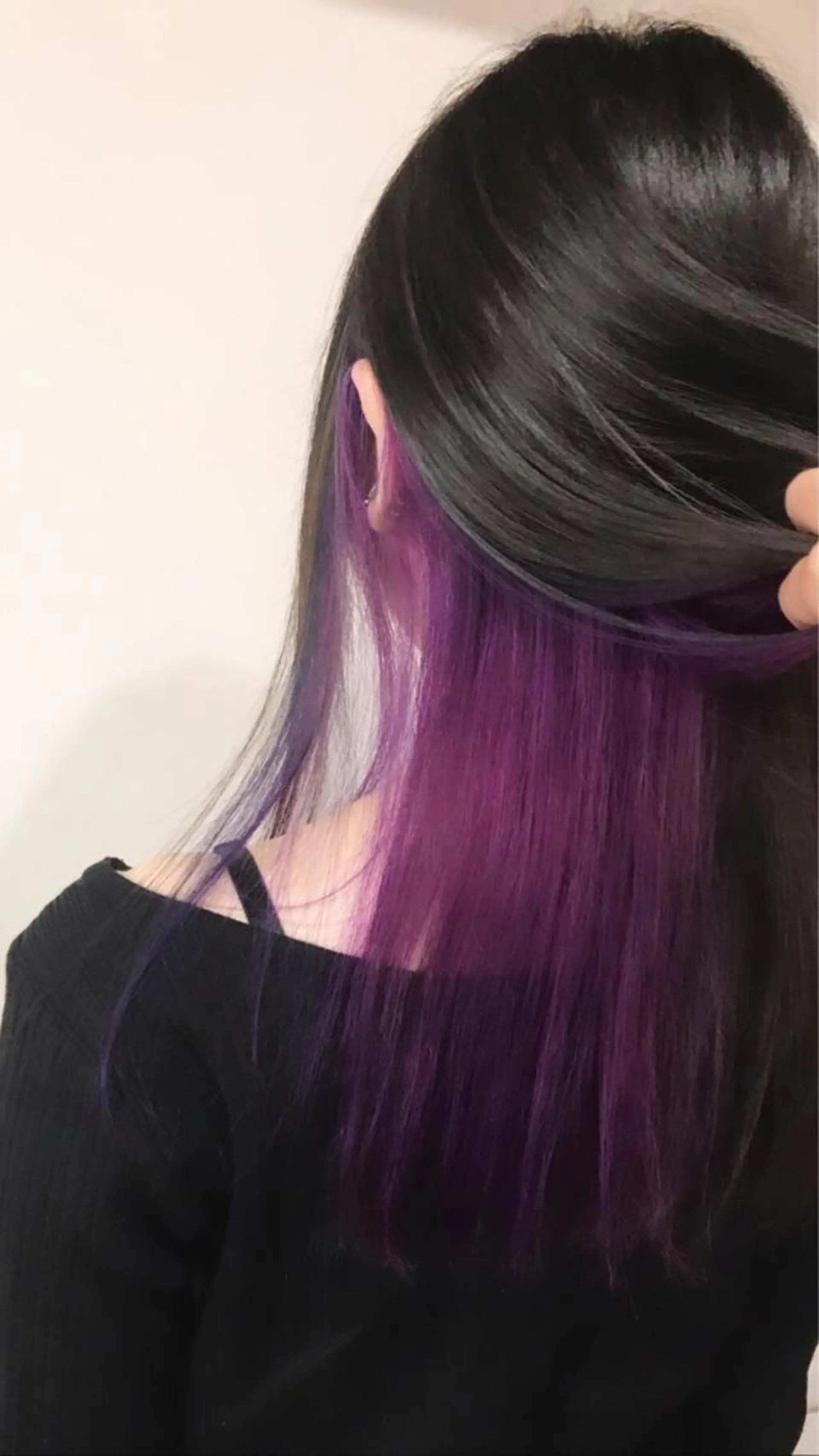 ロング カラー ヘアアレンジ インナーカラー パープルカラー アイラッシュ/美容室 個室/瀬戸 一菜のヘアスタイル