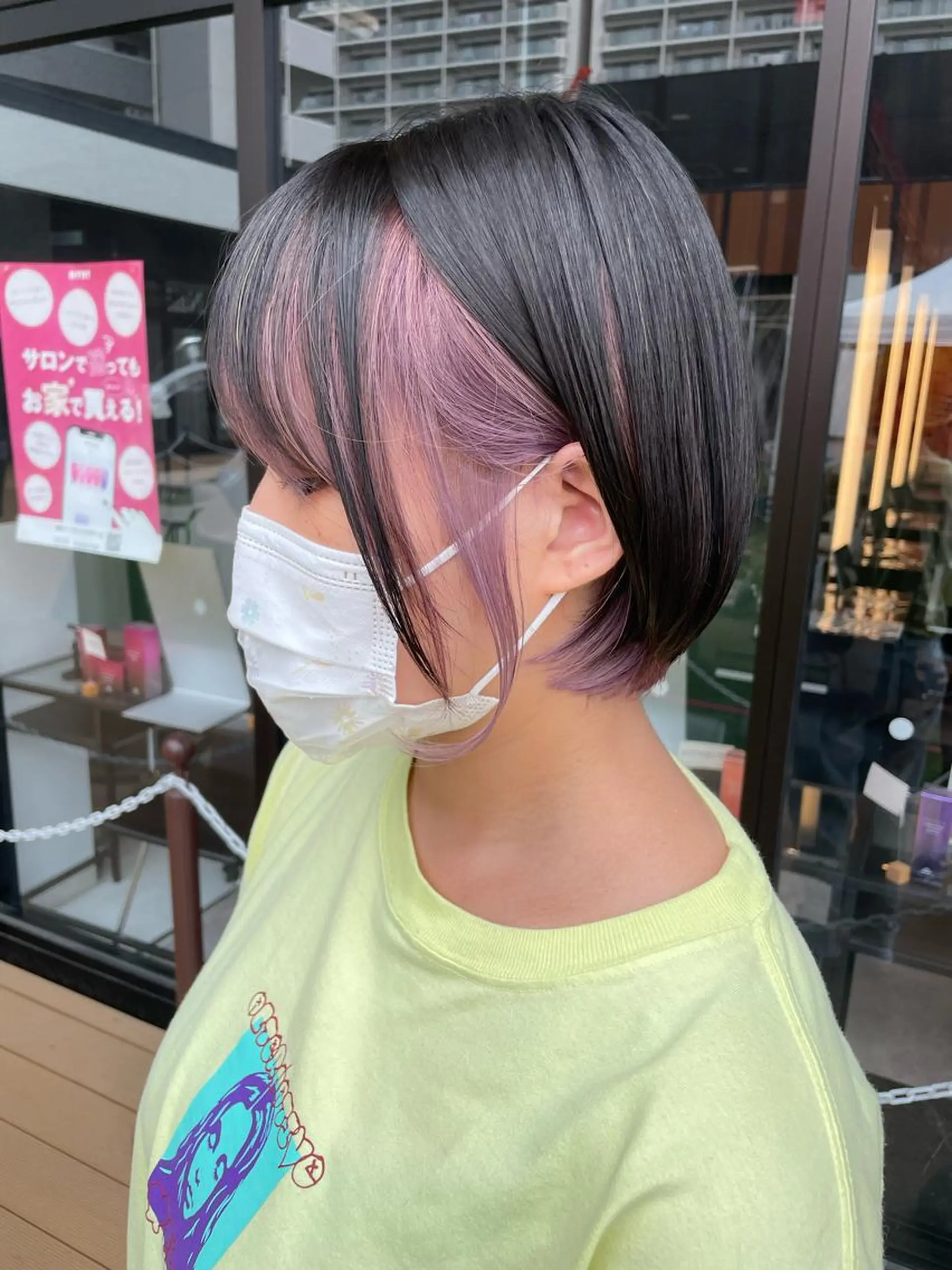 ショート カラー ベージュカラー パープルカラー メンズヘア特化 崎田 成人のヘアスタイル