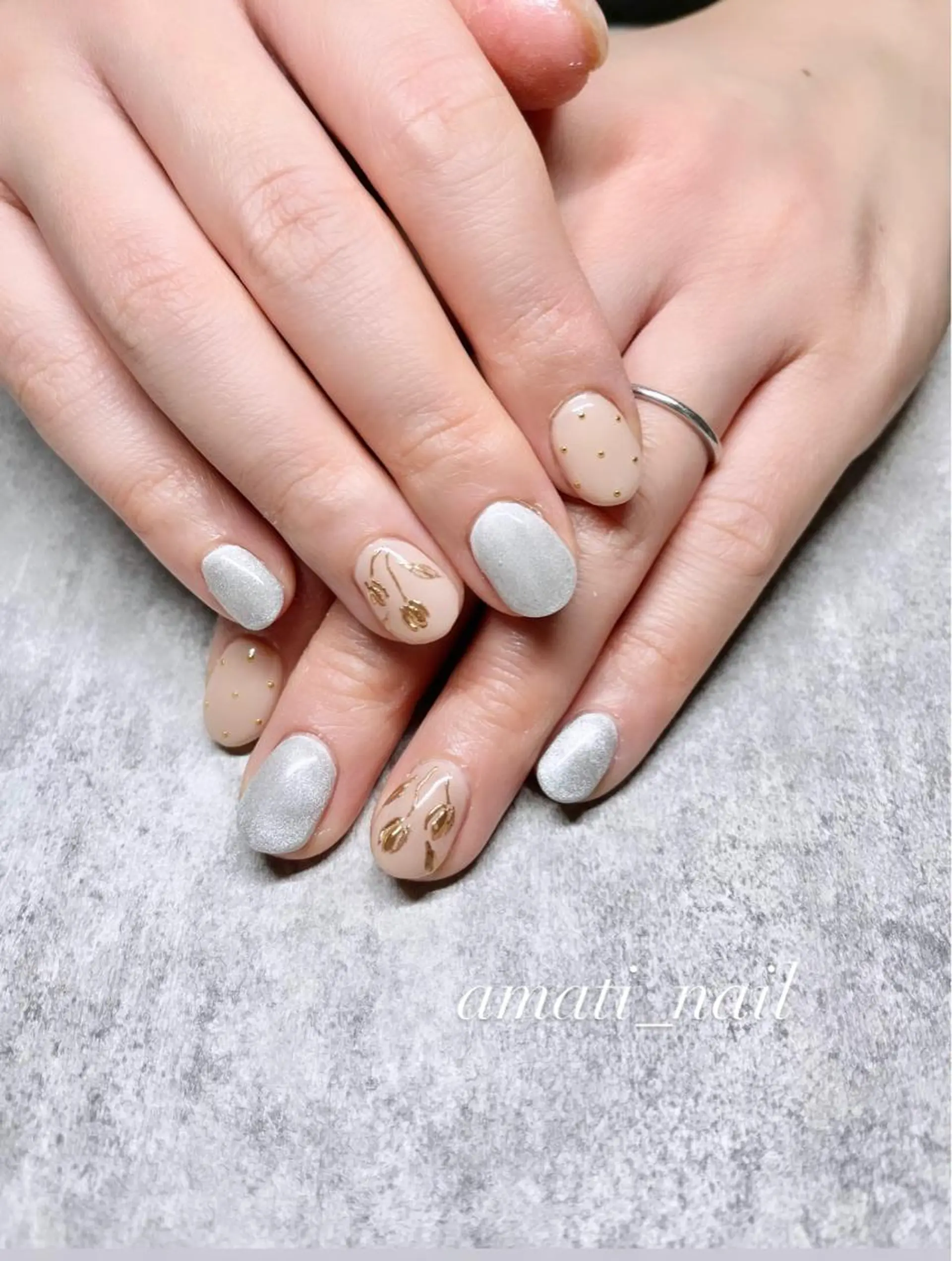 ネイル 入学式 フットネイル ジェルネイル グラデーション マグネットネイル ハンドネイル amati_nail TAKAKOのネイルデザイン