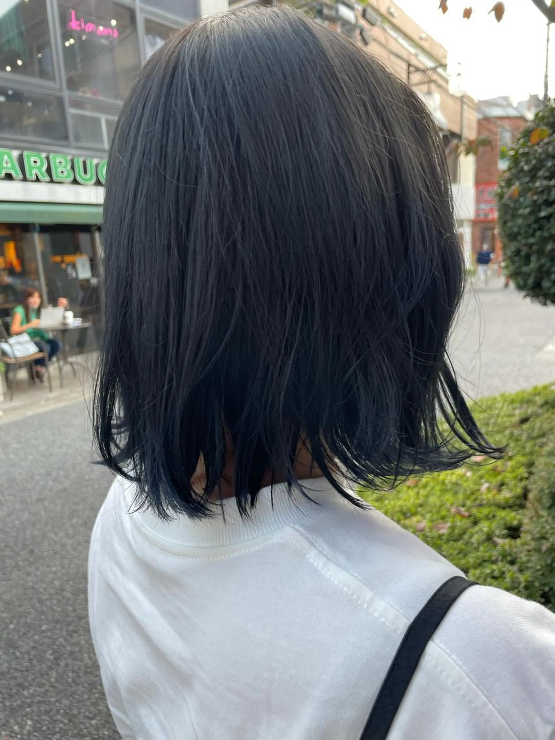 ミディアム カラー ブルーカラー ネイビーカラー hazuki 🌝のヘアスタイル