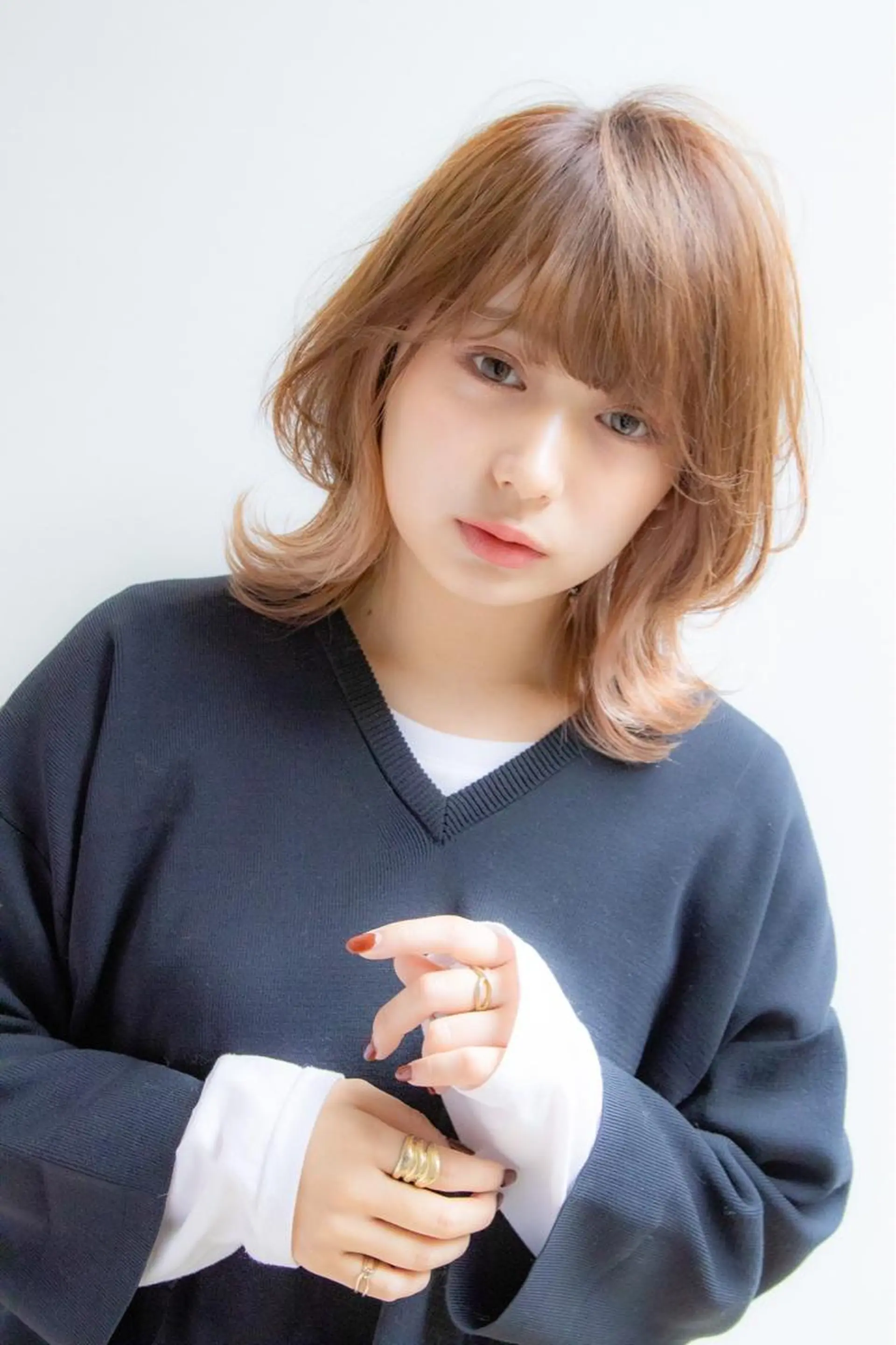 ミディアム 林 飛夕也のヘアスタイル