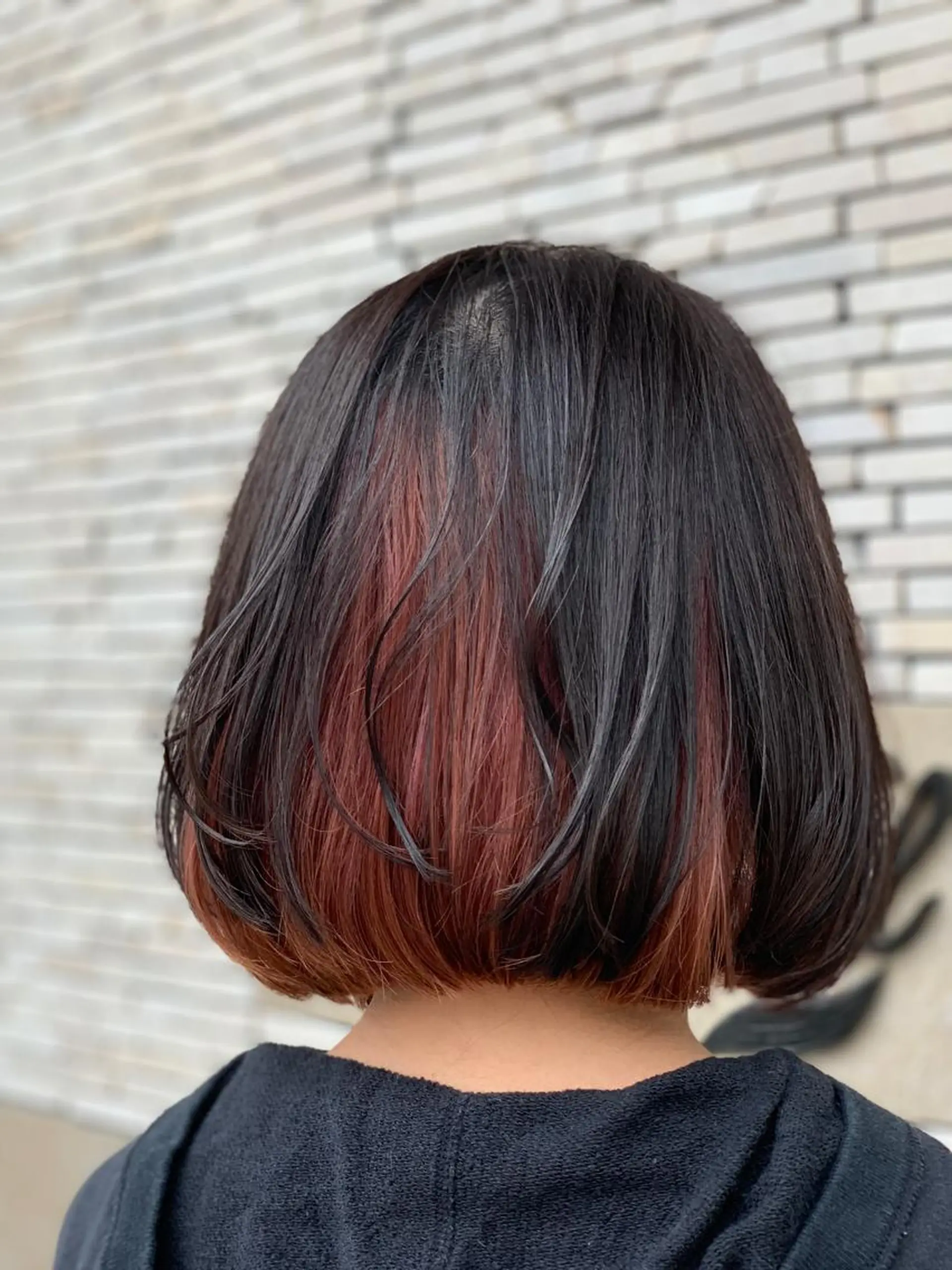 ミディアム カラー インナーカラー ピンクカラー 河野 有希のヘアスタイル