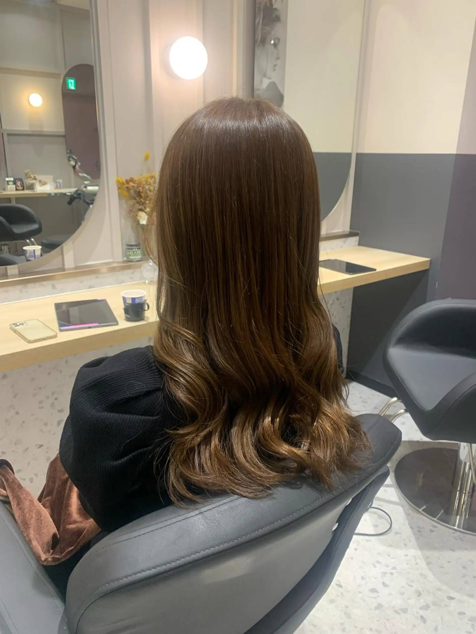 セミロング カラー 🥀韓国ヘア🥀 宮津真菜のヘアスタイル