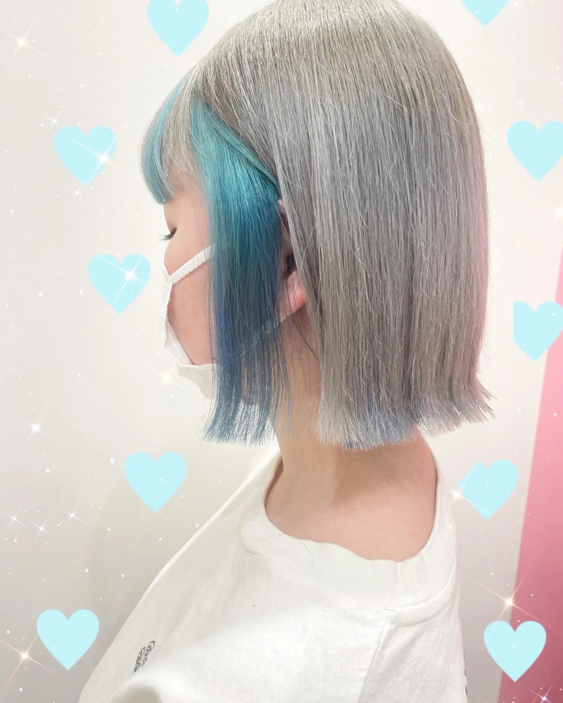 ミディアム カラー シールエクステ ブロンド ホワイトブロンド エクステ ヘアカラー トリートメント EMANON新宿東口所属・新宿駅近♡個室 ♡関口三都季🌜のヘアスタイル