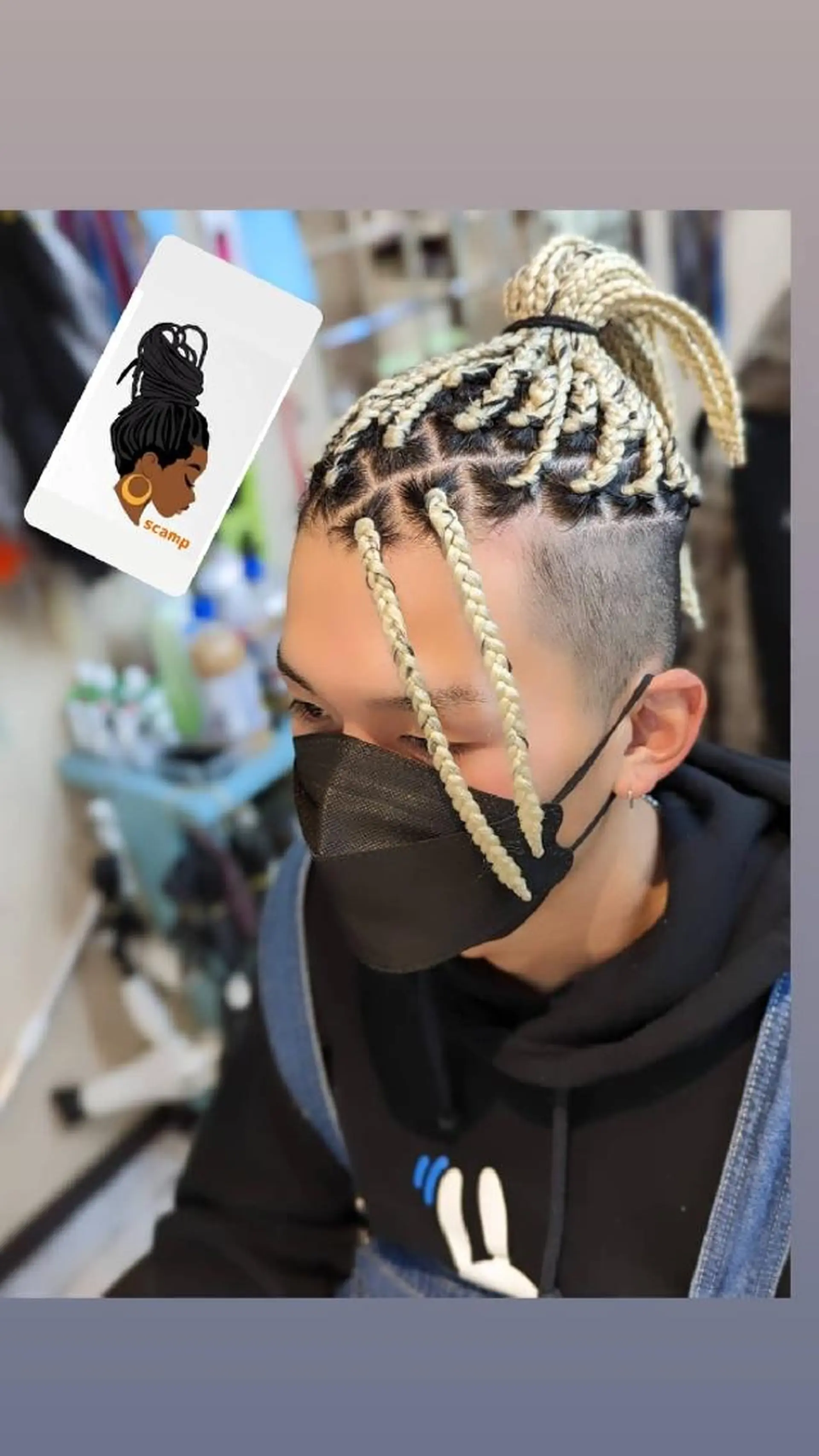 メンズ セミロング エクステ scamp ★のヘアスタイル