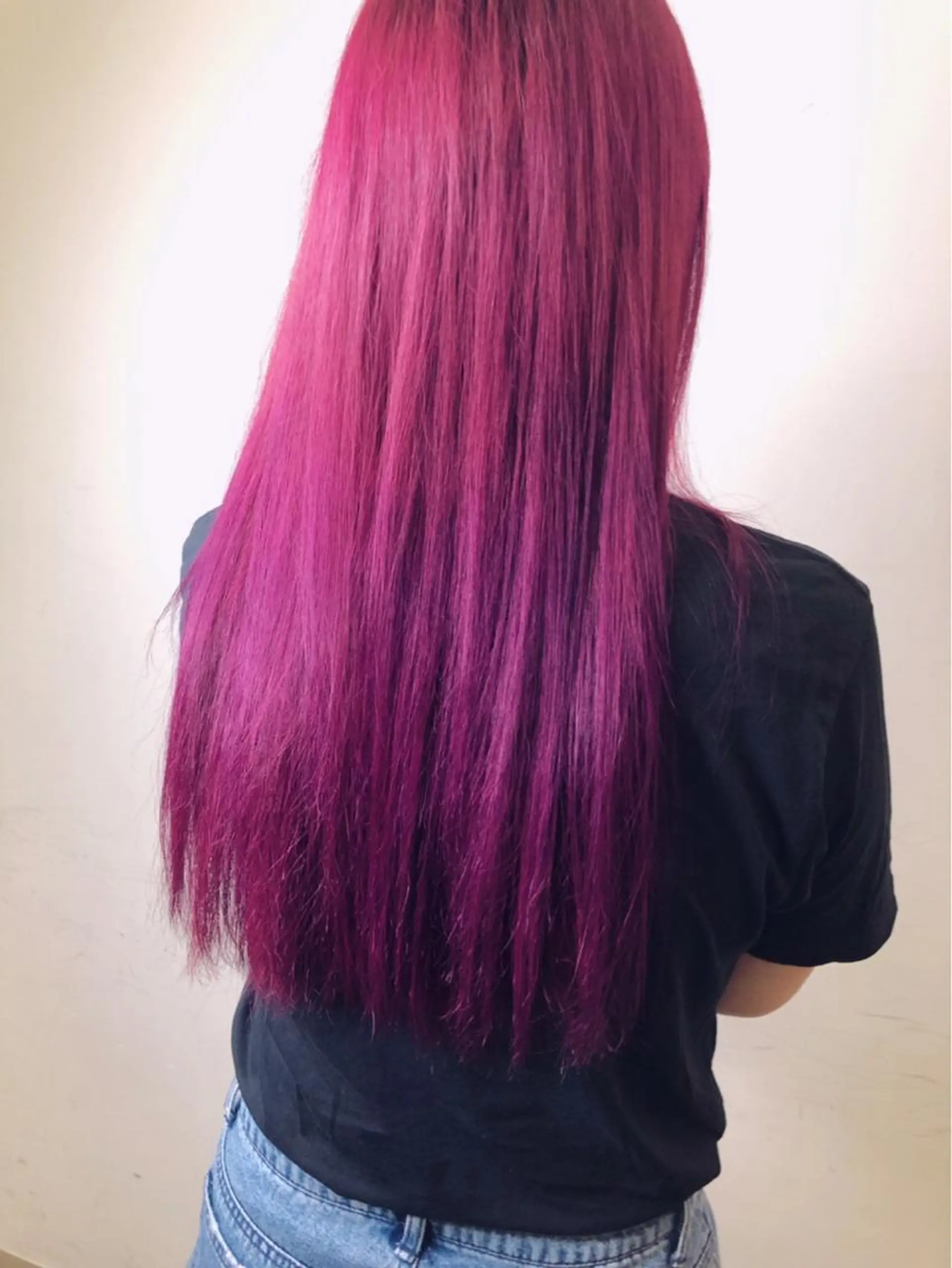 ロング カラー ピンクカラー ピンクパープル パープルカラー メンズ レイヤー ウルフ 弓木啓輔のヘアスタイル