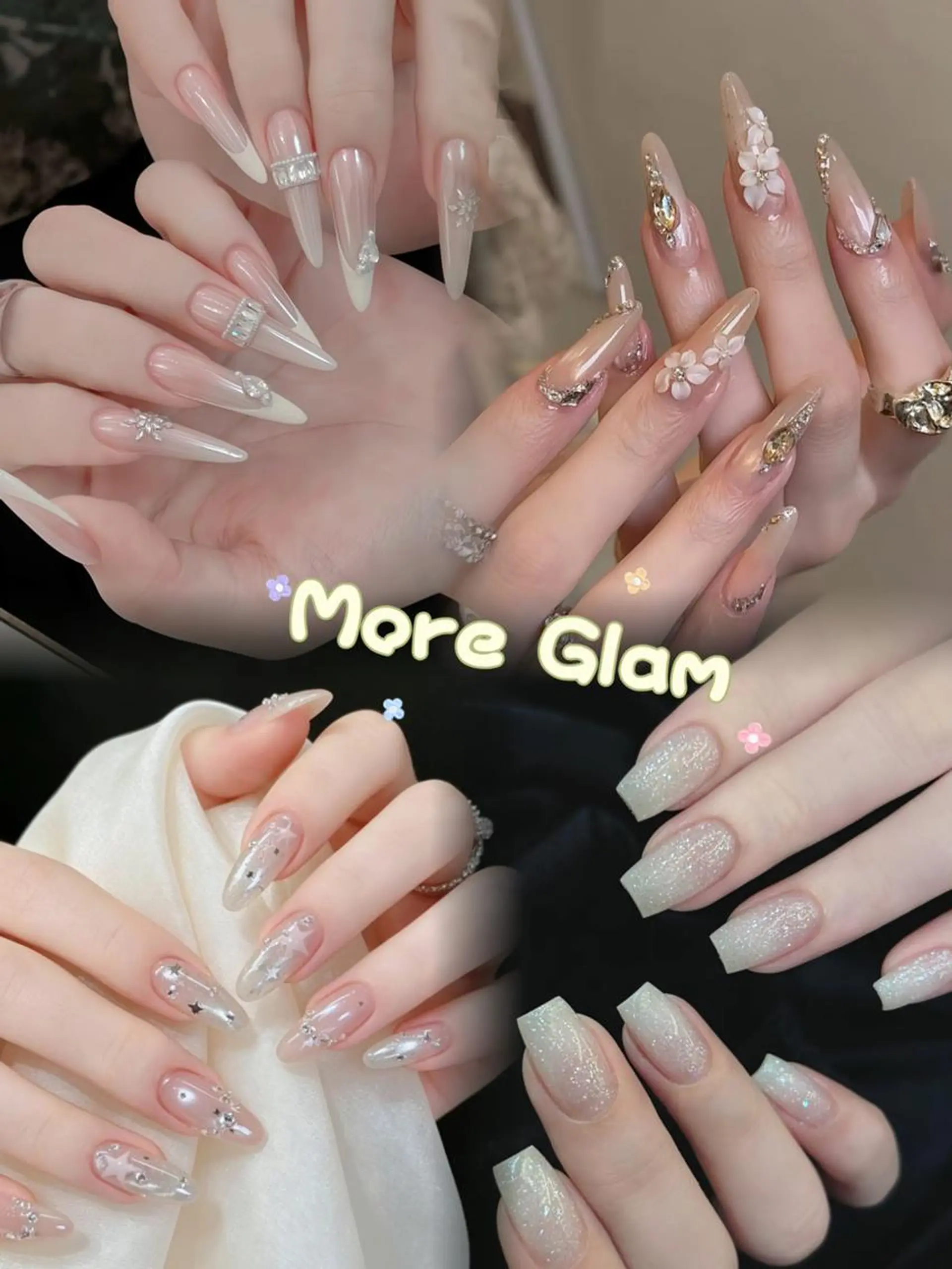 ネイル フットネイル フレンチネイル ジェルネイル ガラスフレンチ 韓国ネイル MoreGlam ネイルのネイルデザイン