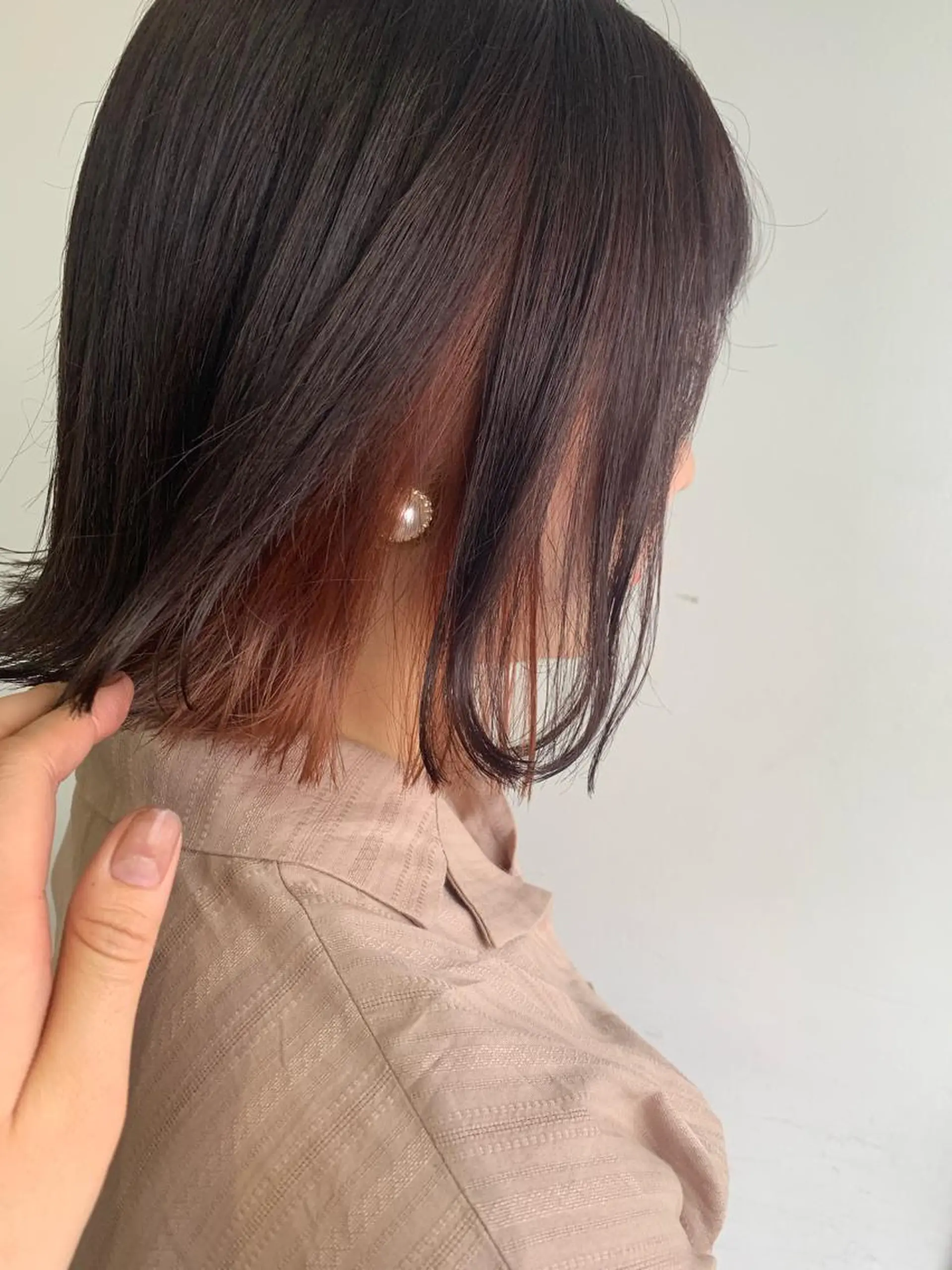 カラー ピンクカラー 💜ショート💜 ウルフ、ボブ二色亜美のヘアスタイル