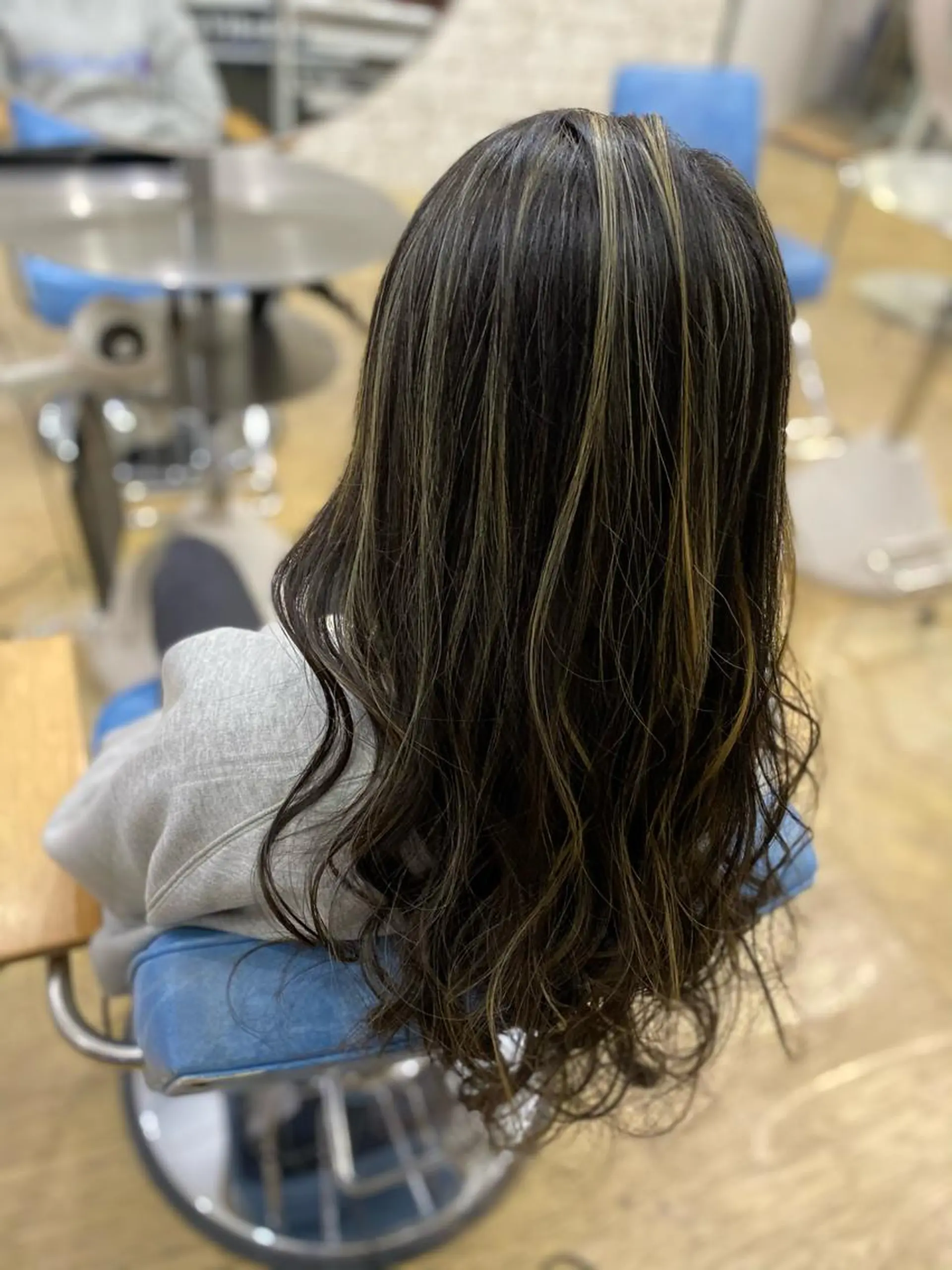 ロング カラー ヘアアレンジ ハイライトカラー 3Dハイライト ハイライト カット トリートメント 松井 敬太郎のヘアスタイル