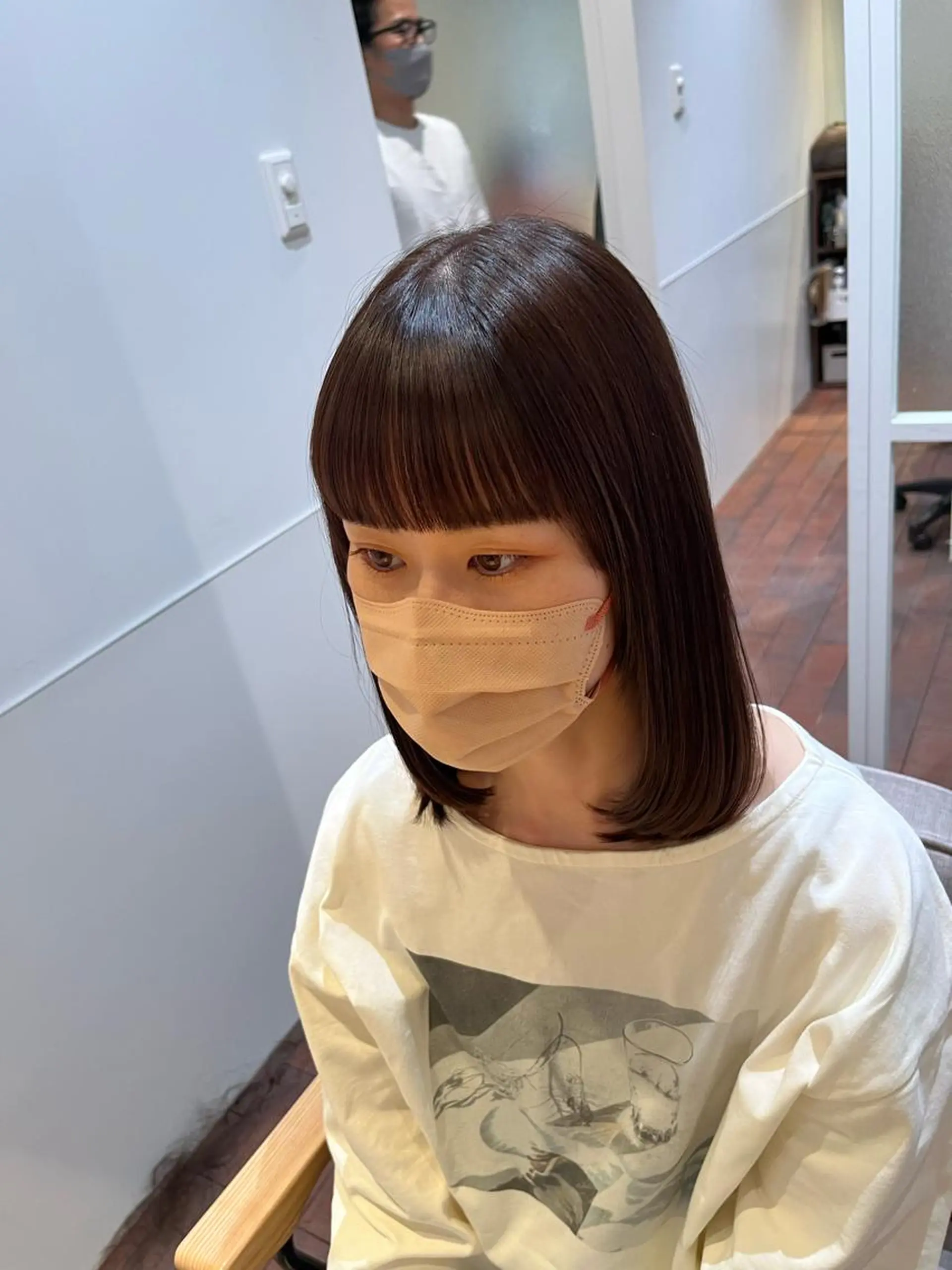 セミロング トリートメント 酸熱トリートメント マンツーマン 縮毛矯正/マユコのヘアスタイル