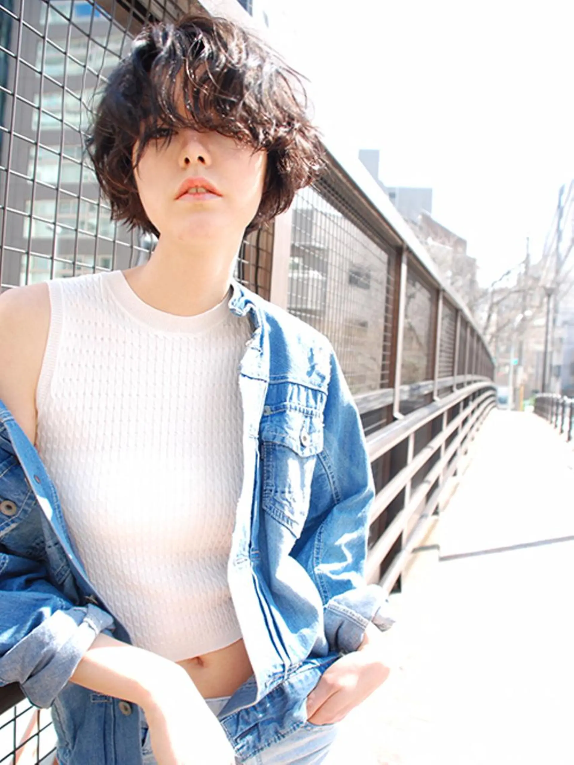 ショート パーマ 菅野 恵のヘアスタイル