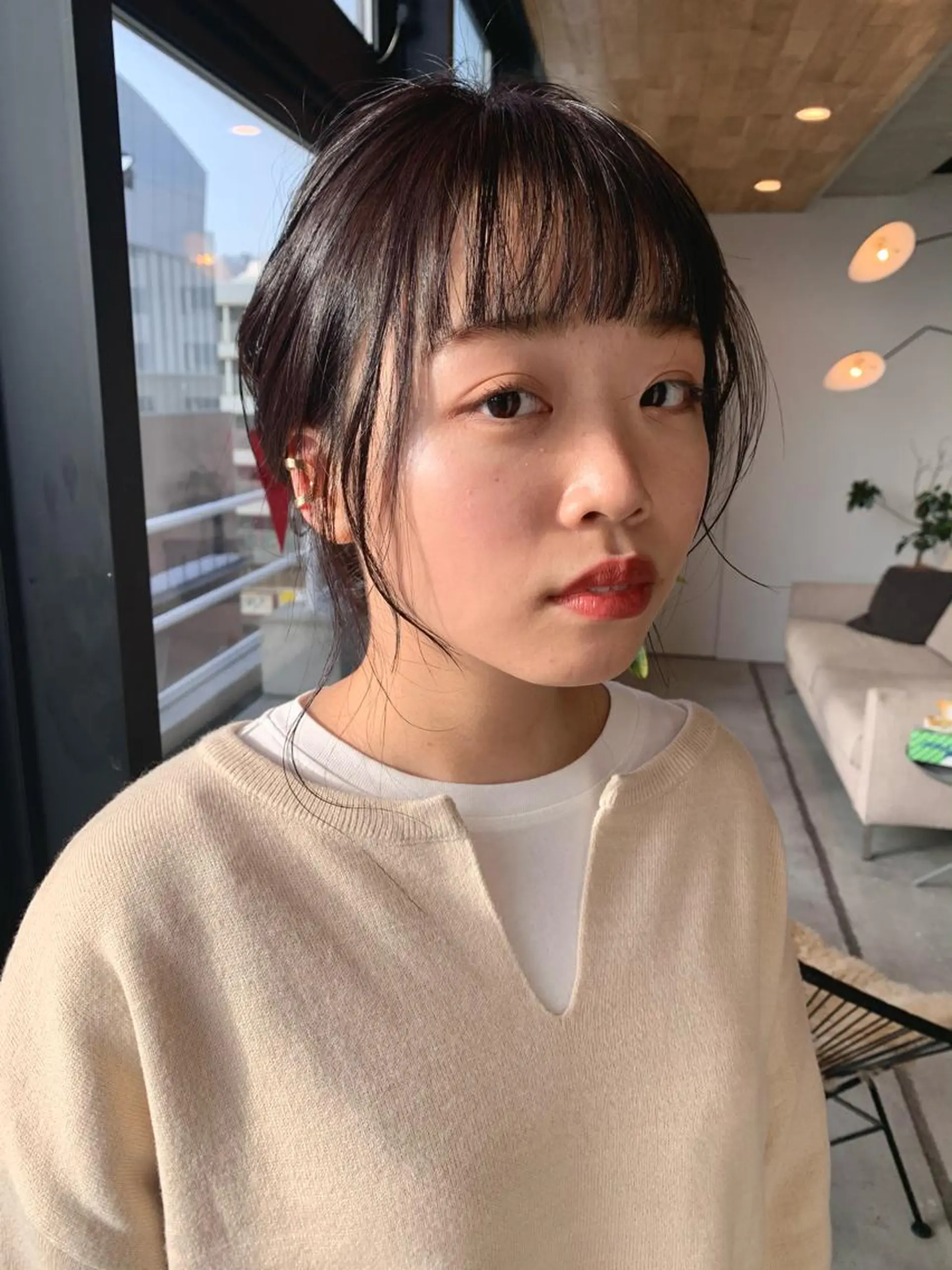 セミロング カラー ヘアアレンジ ピンクベージュ/新潟 万代/高橋桃葉🍑のヘアスタイル