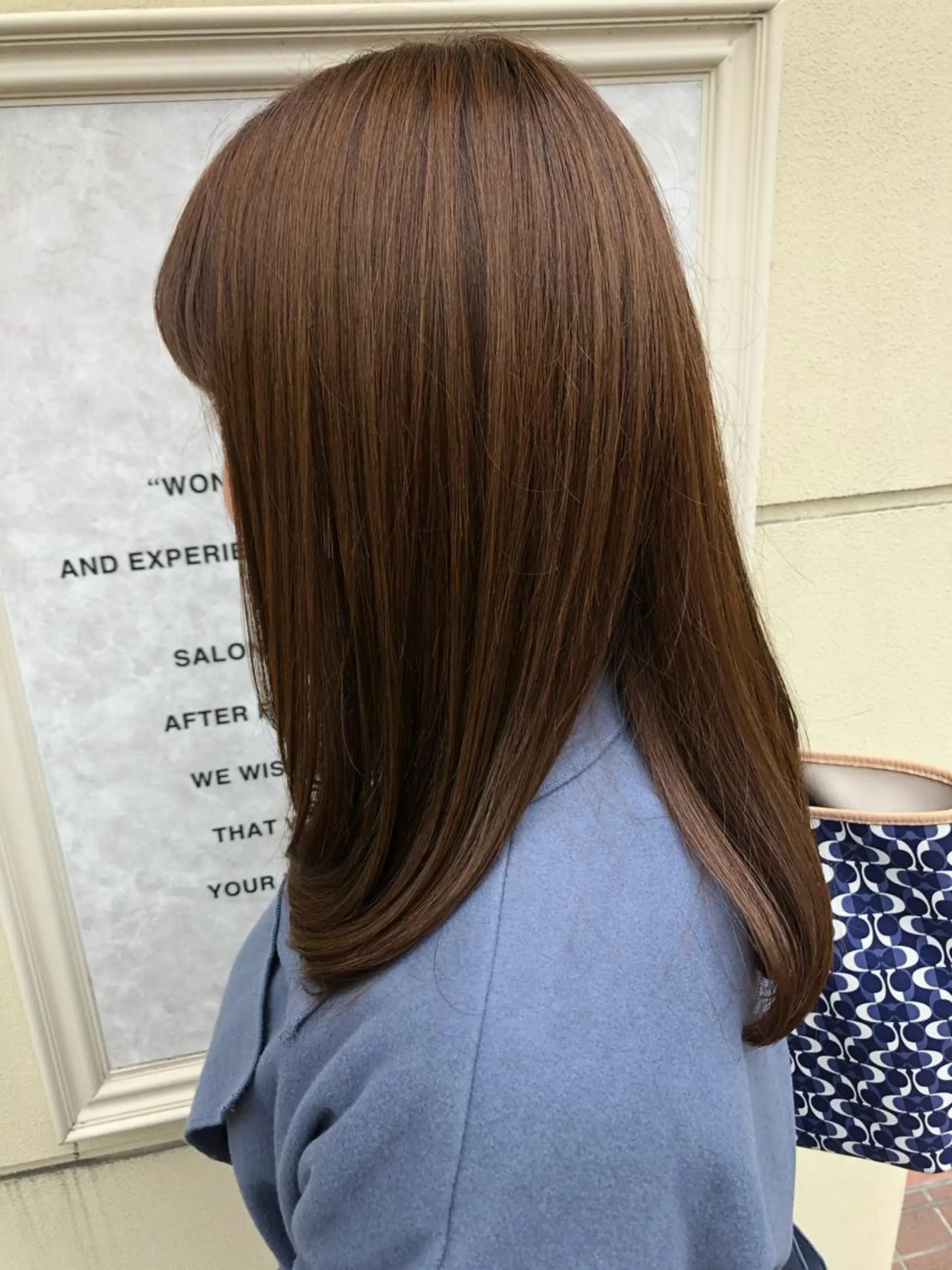 セミロング カット 縮毛矯正 トリートメント レイヤー/韓国/ボブ 縮毛矯正/畠中ケントのヘアスタイル