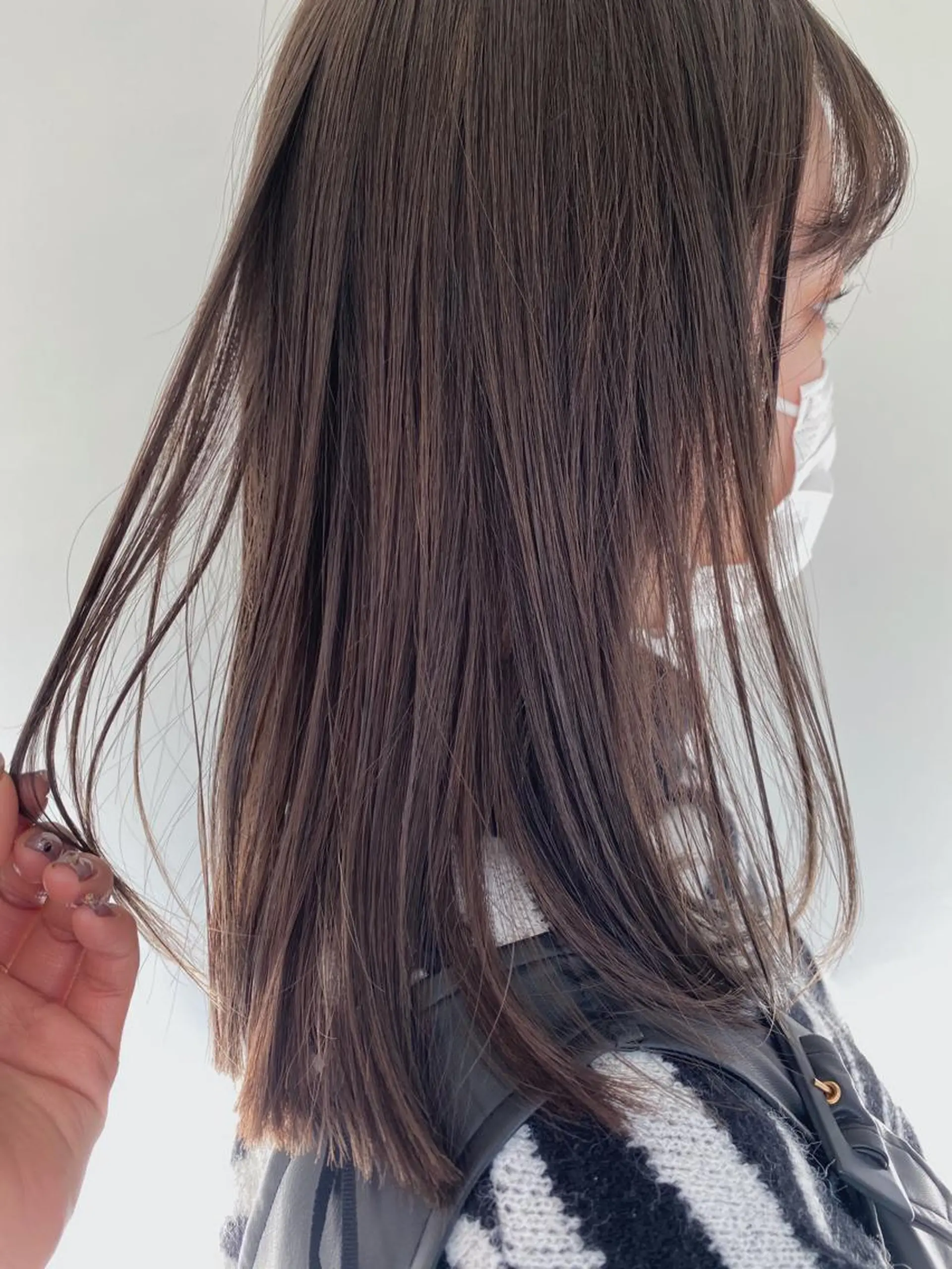 ミディアム カラー ヘアアレンジ グレージュ ヘアカラー トリートメント ニュアンスヘア🌔 nanakoのヘアスタイル