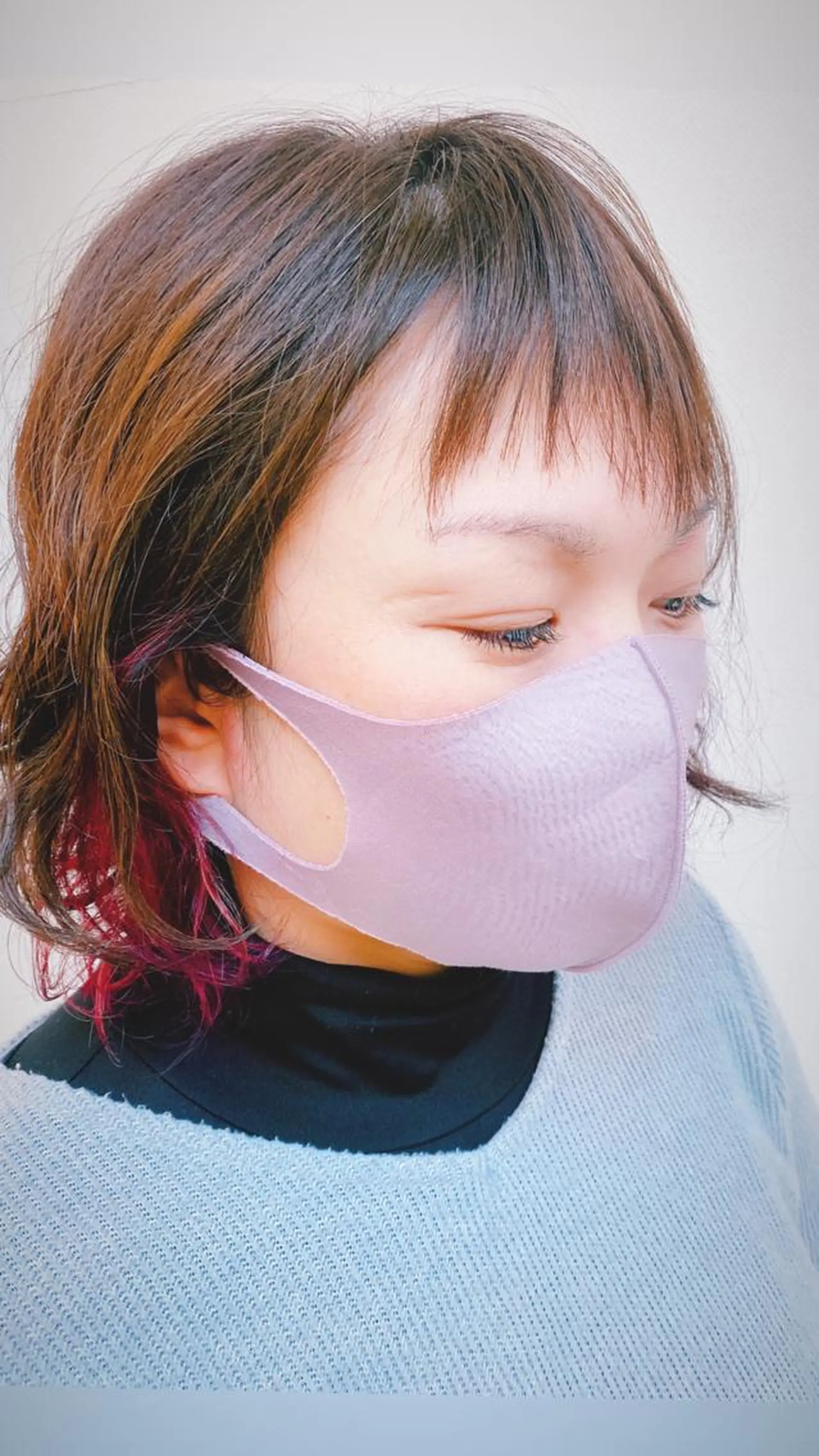 ミディアム カラー パーマ ミディアムパーマ インナーカラー 宇賀 芹加のヘアスタイル