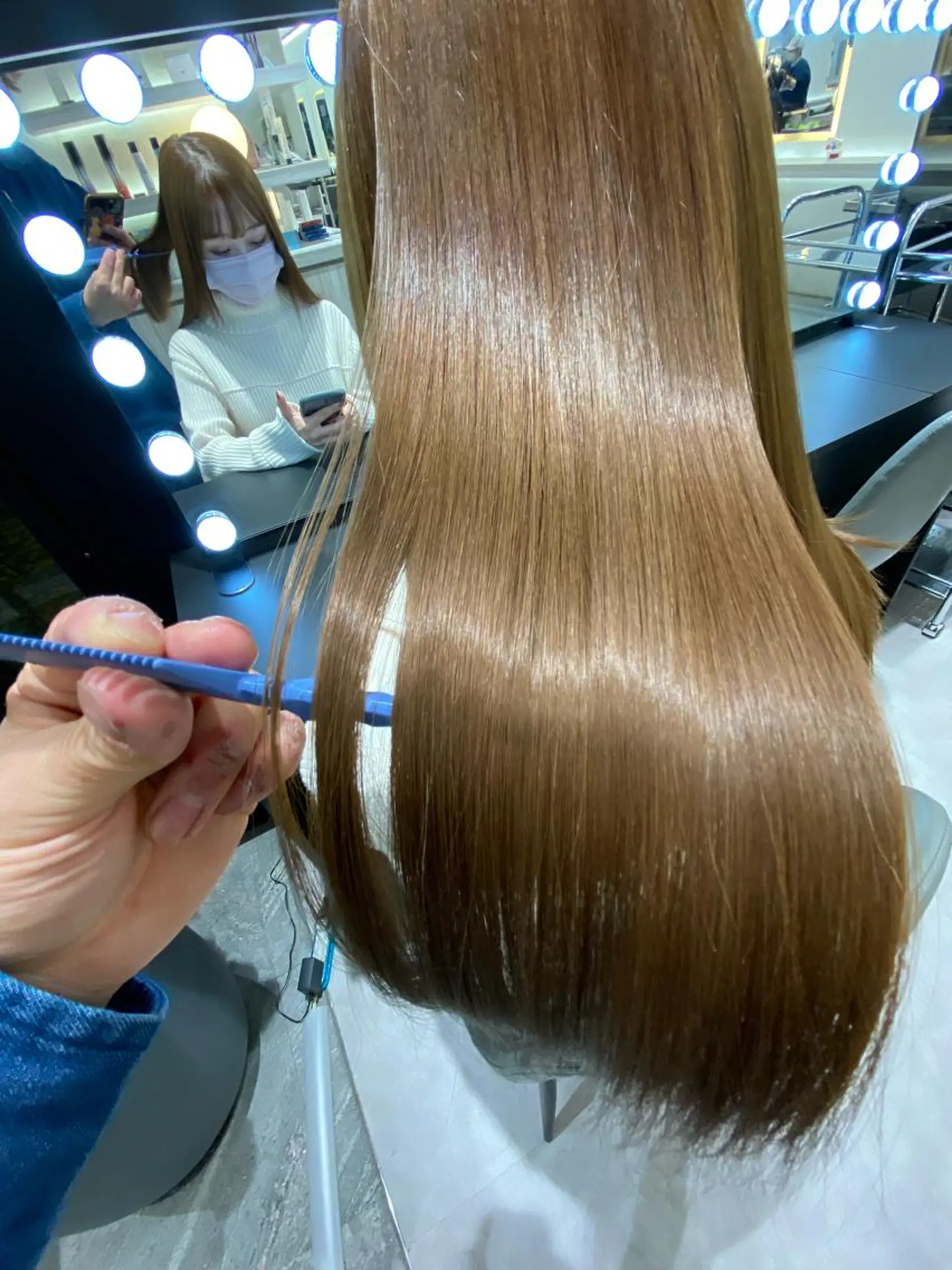 ロング トリートメント ムトウセイマ/ 縮毛矯正/ブリーチのヘアスタイル