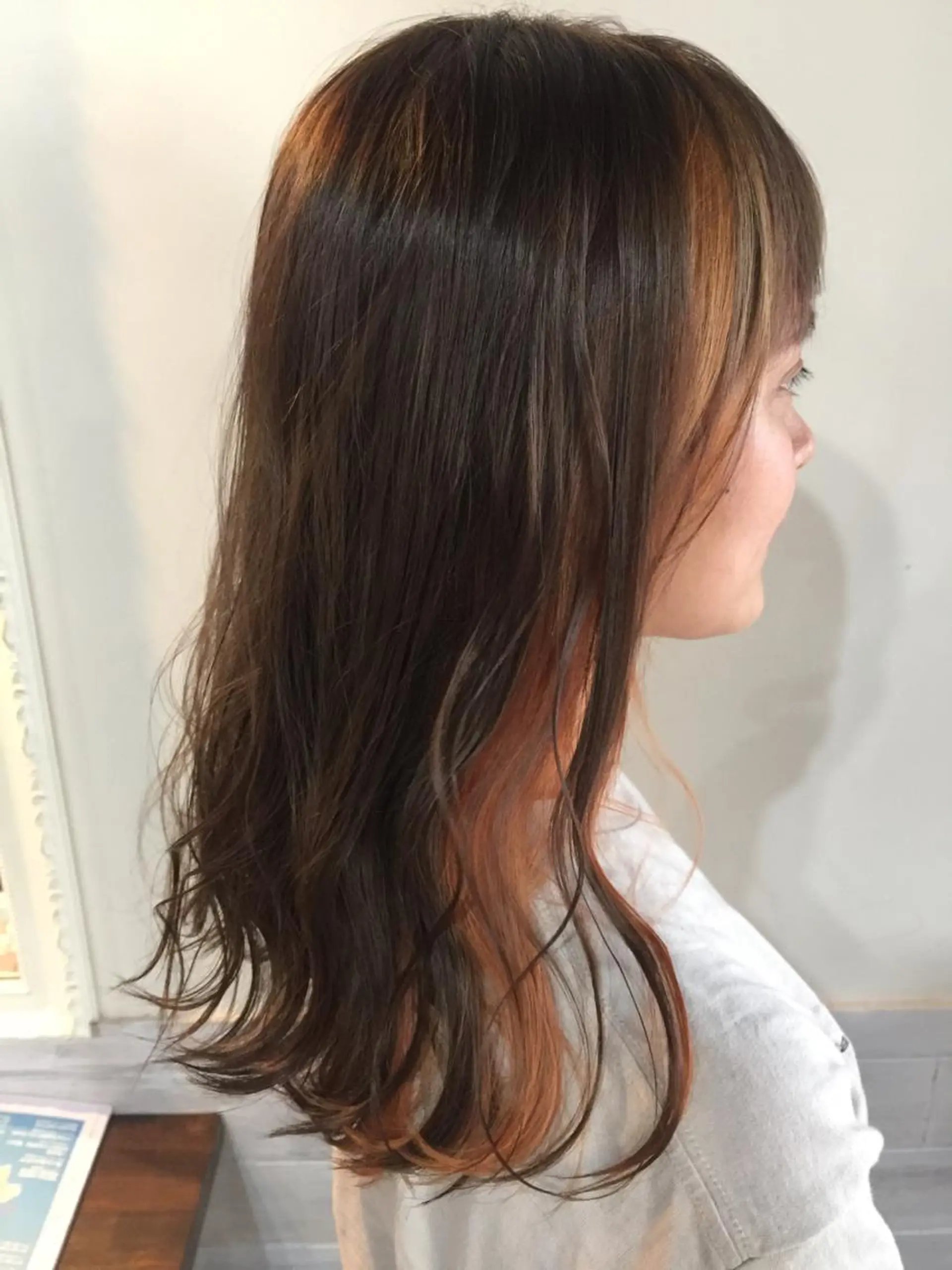 セミロング カラー オーナースタイリスト 奈須雄紀のヘアスタイル