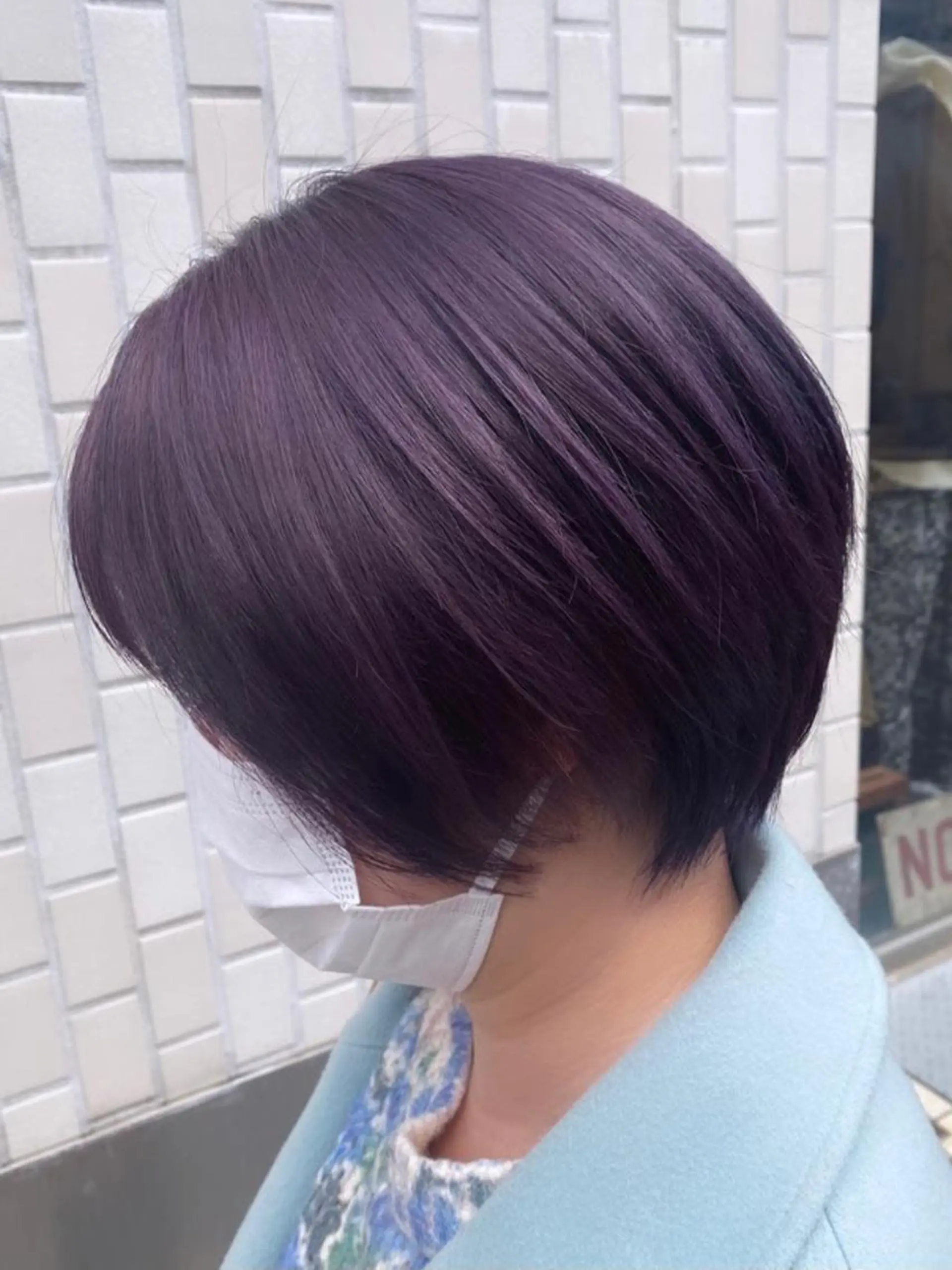ショート カラー ハイトーンカラー ラベンダーカラー パープルカラー バイオレットカラー 女性目線でつくる ショートayakaのヘアスタイル